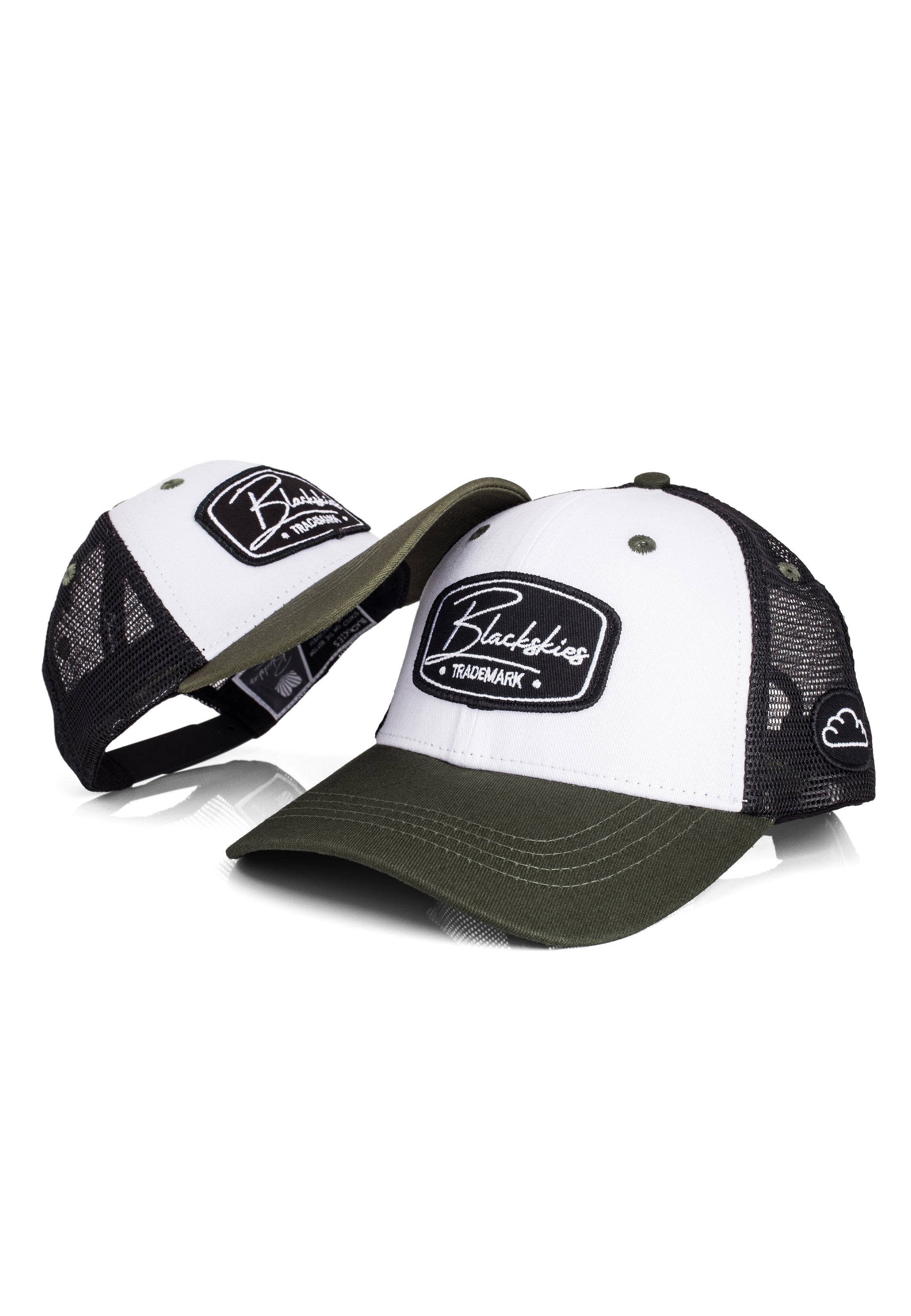 Blackskies-Race-Baseball-Kids-Cap-Olive-Black-5