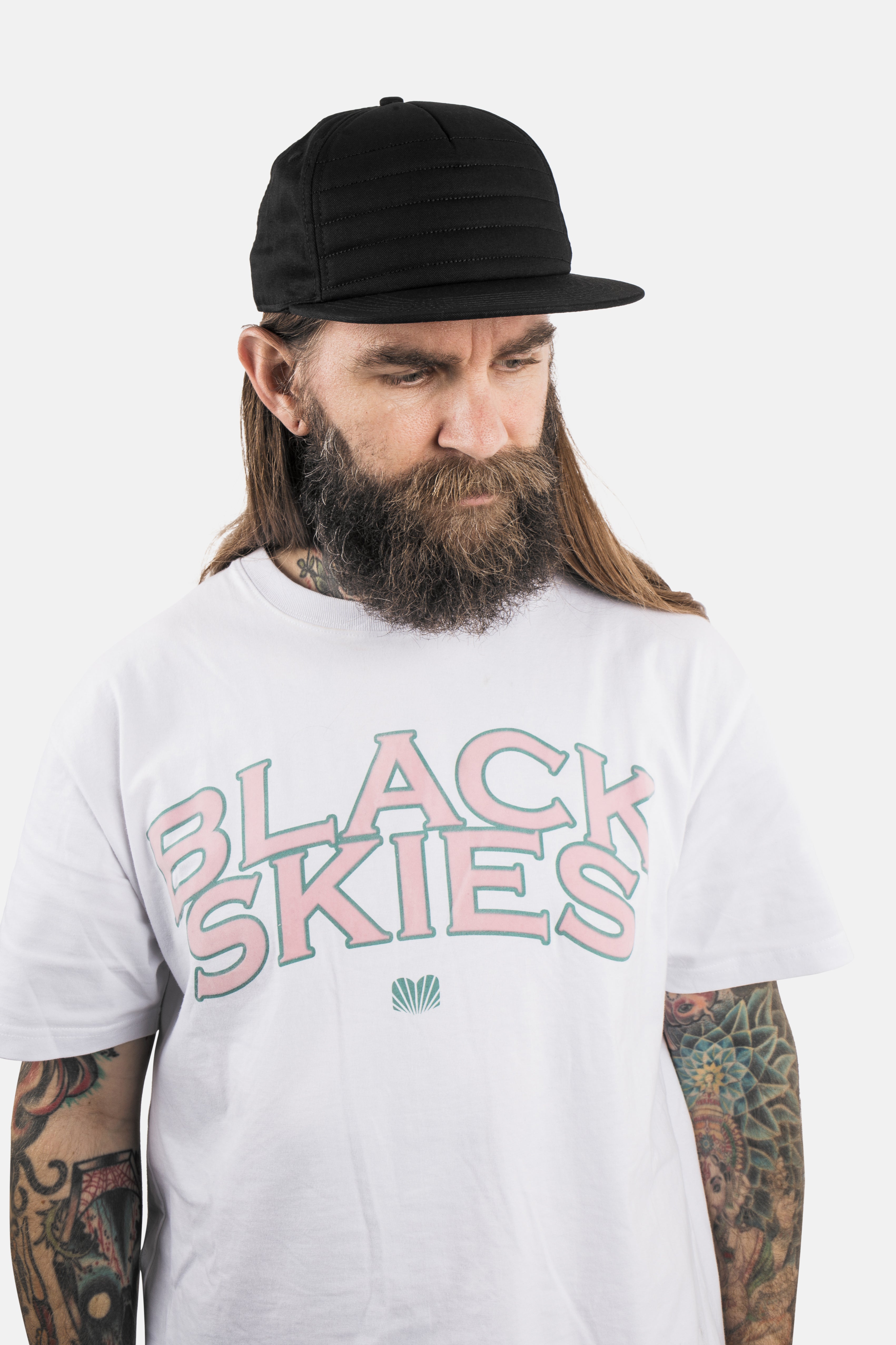 Blackskies-Raider-Snapback-Cap-Black-Quilted-Model-2