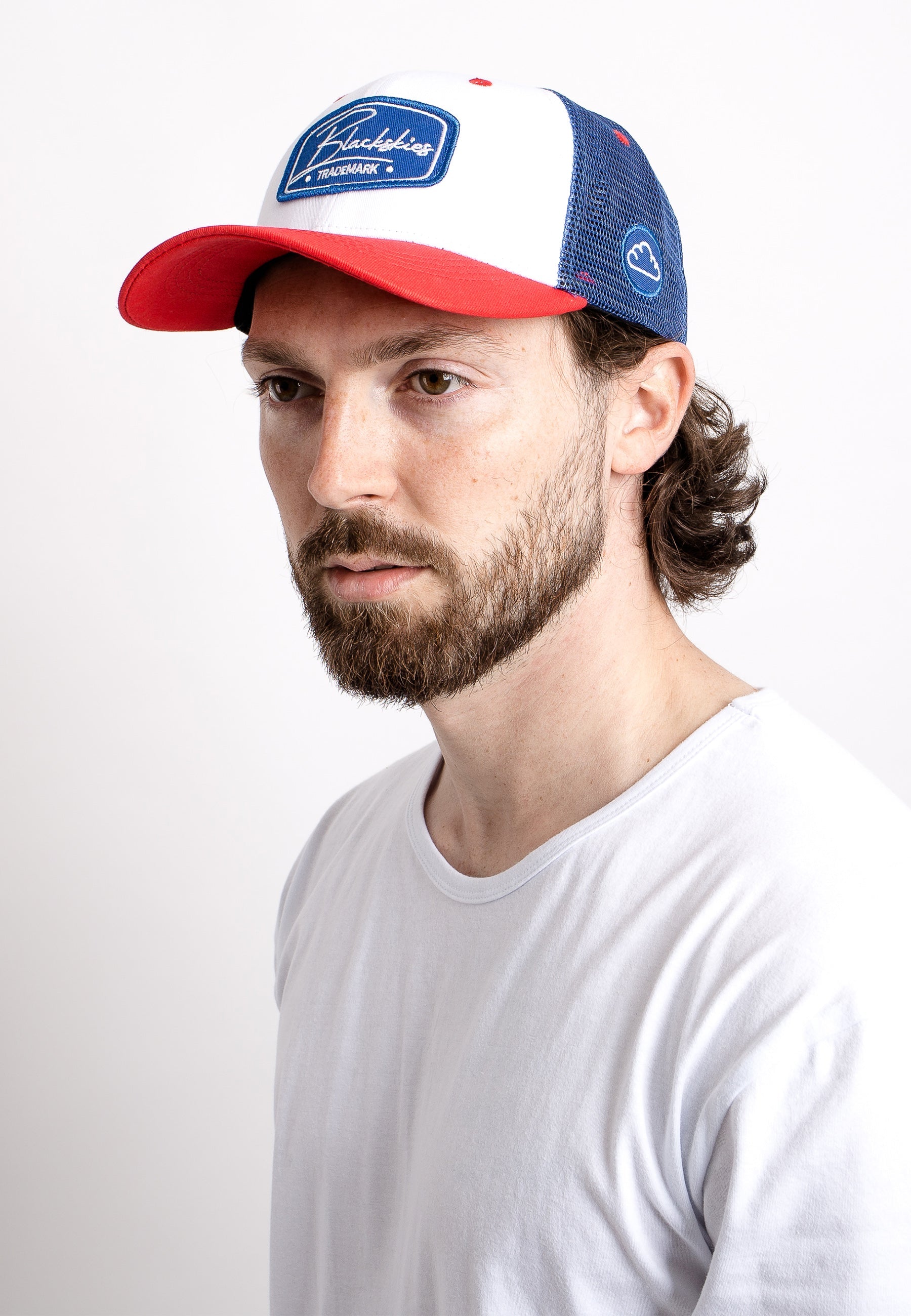 Blackskies-Razor-Baseball-Hat-White-Blue-Red-Snapback-Trucker-Mesh-Model-2