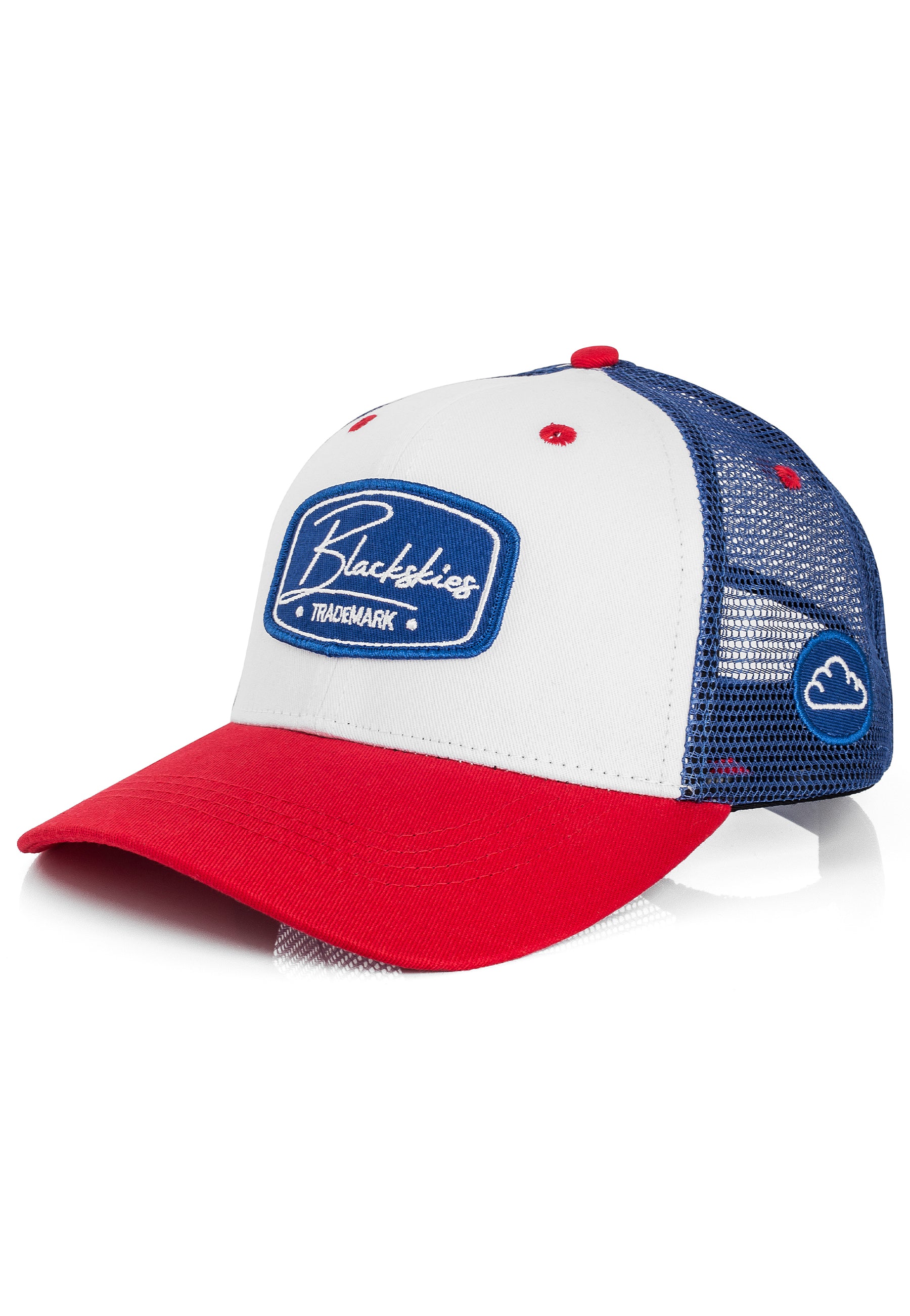 Blackskies-Razor-Baseball-Hat-White-Blue-Red-Snapback-Trucker-Mesh