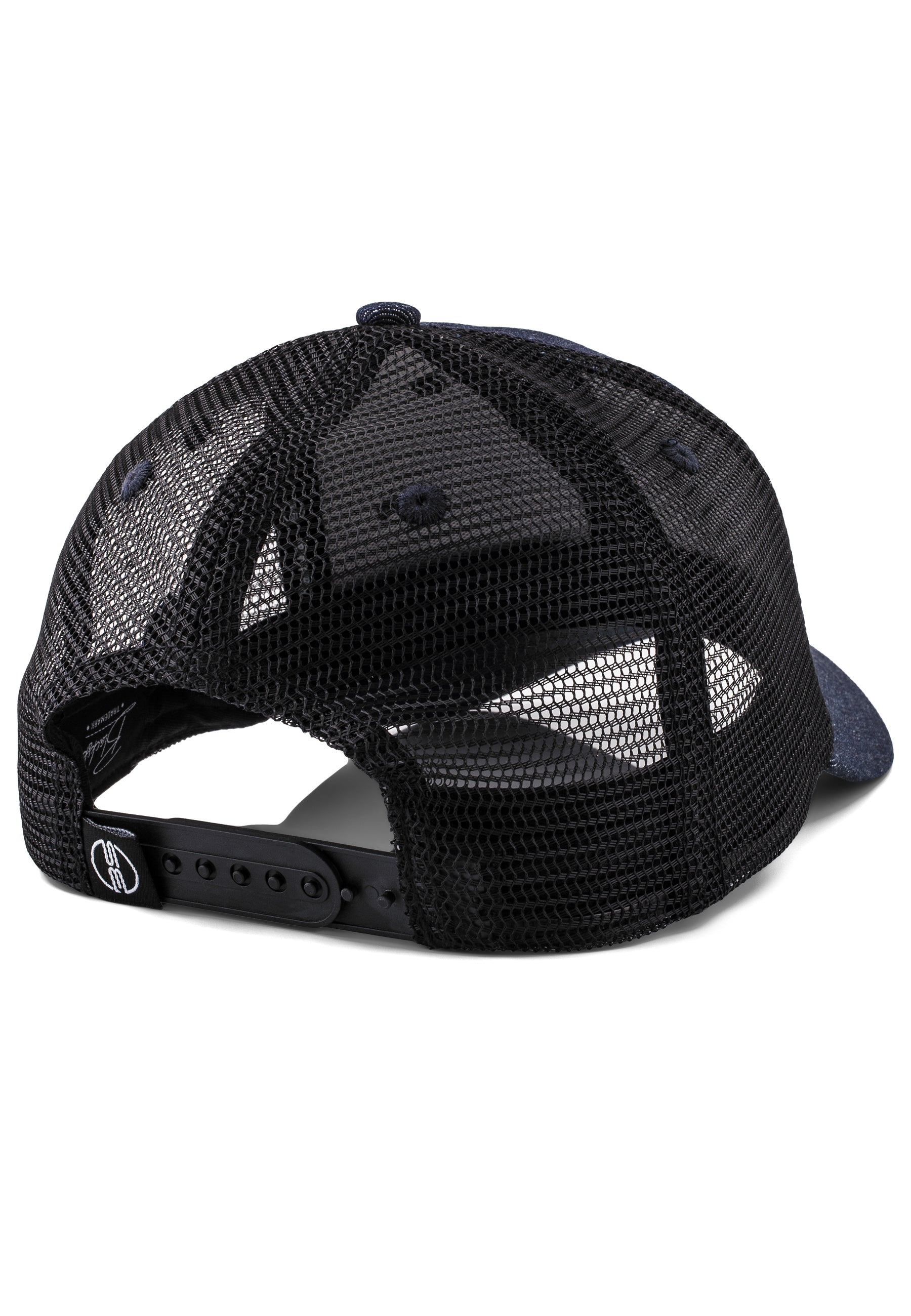 Blackskies-Razor-Trucker-Cap-Denim-Black-Baseball-Hat-Snap-Back-Logo-Detail