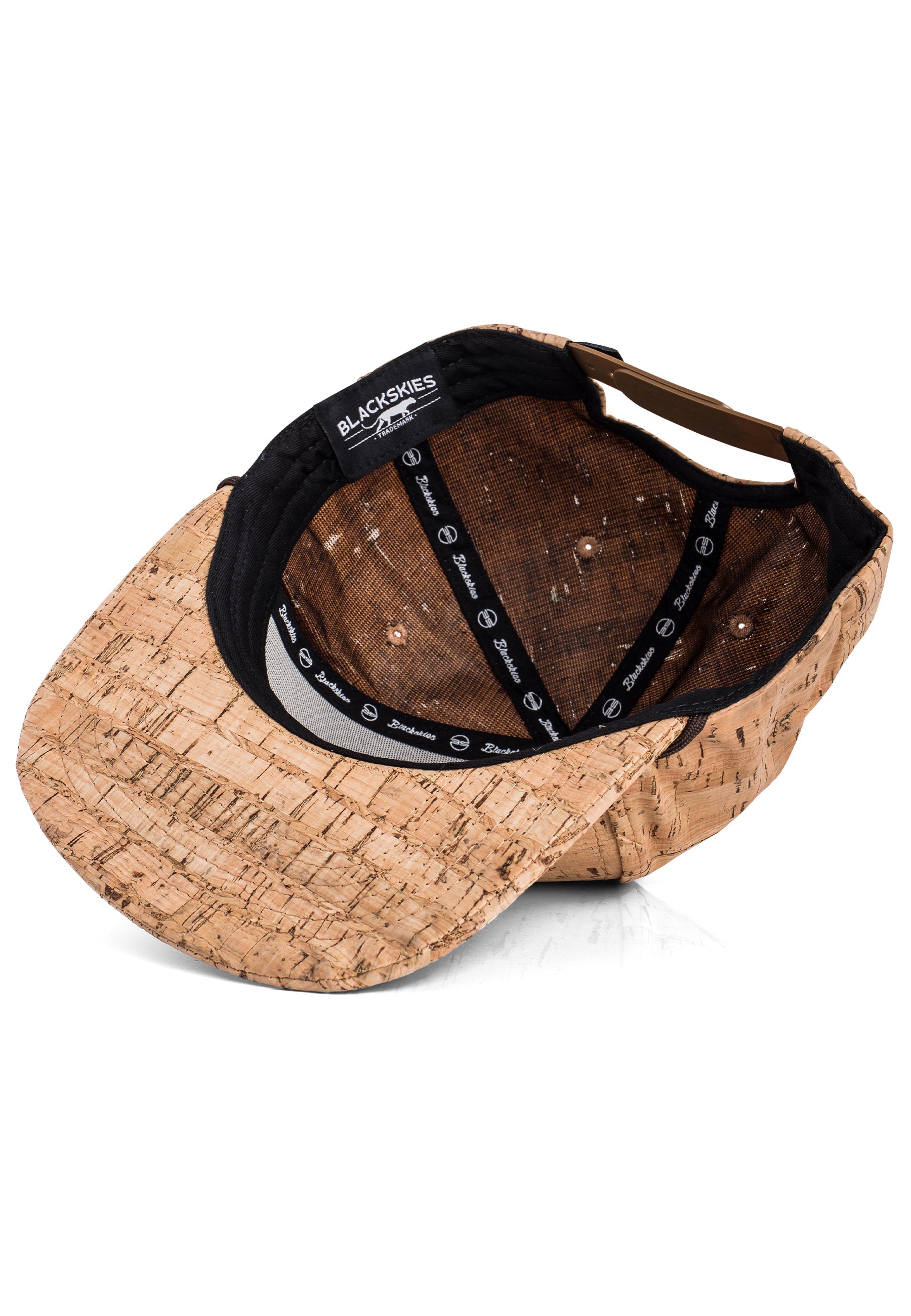 Blackskies-Restless-Roamer-Snapback-Cap-Cork-Baseball-Hat-Brown-Inside