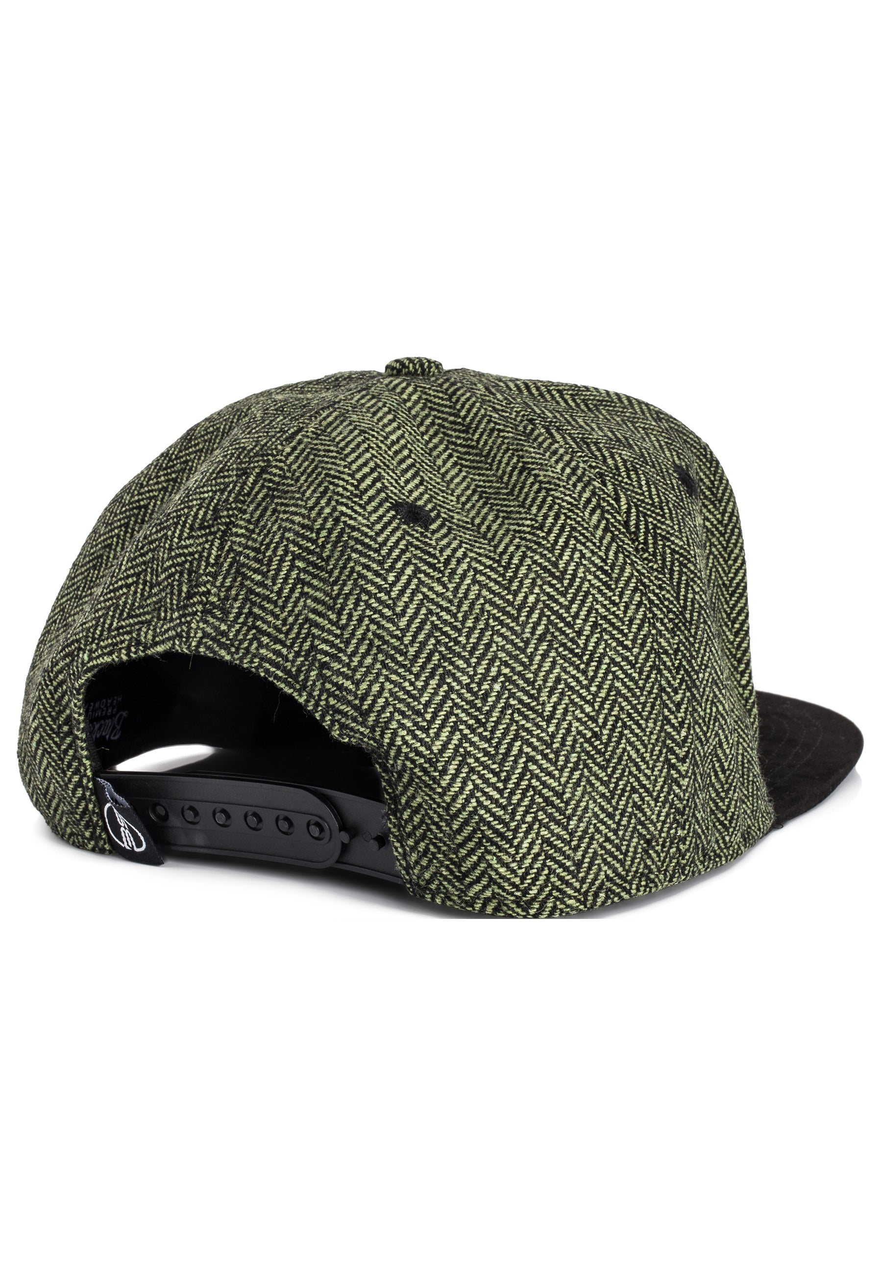 Blackskies-Rhea-Snapback-Cap-Green-Black-Wool-Back-Snap