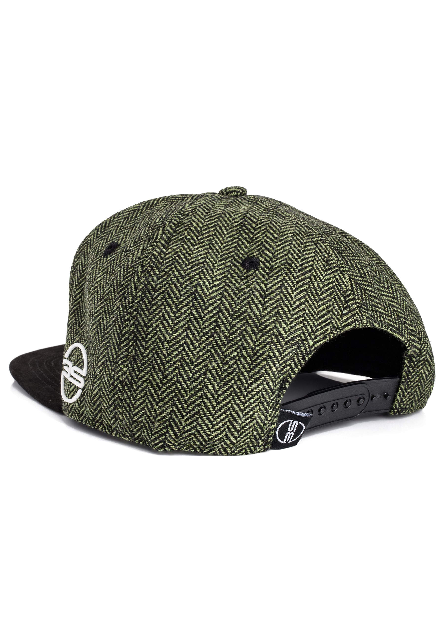 Blackskies-Rhea-Snapback-Cap-Green-Black-Wool-Back