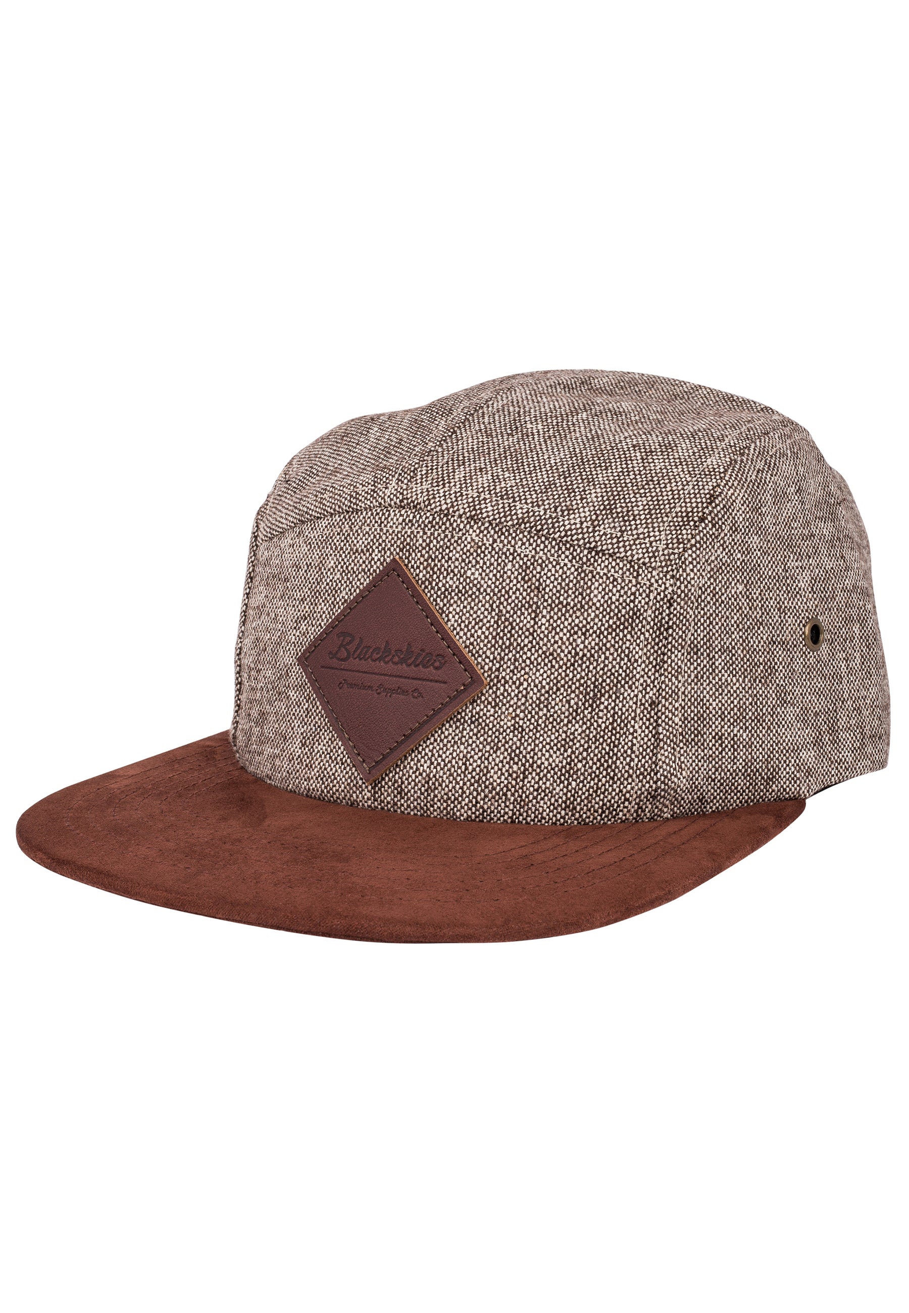 Blackskies-Roots-5-Panel-Cap-Brown-Suede-2