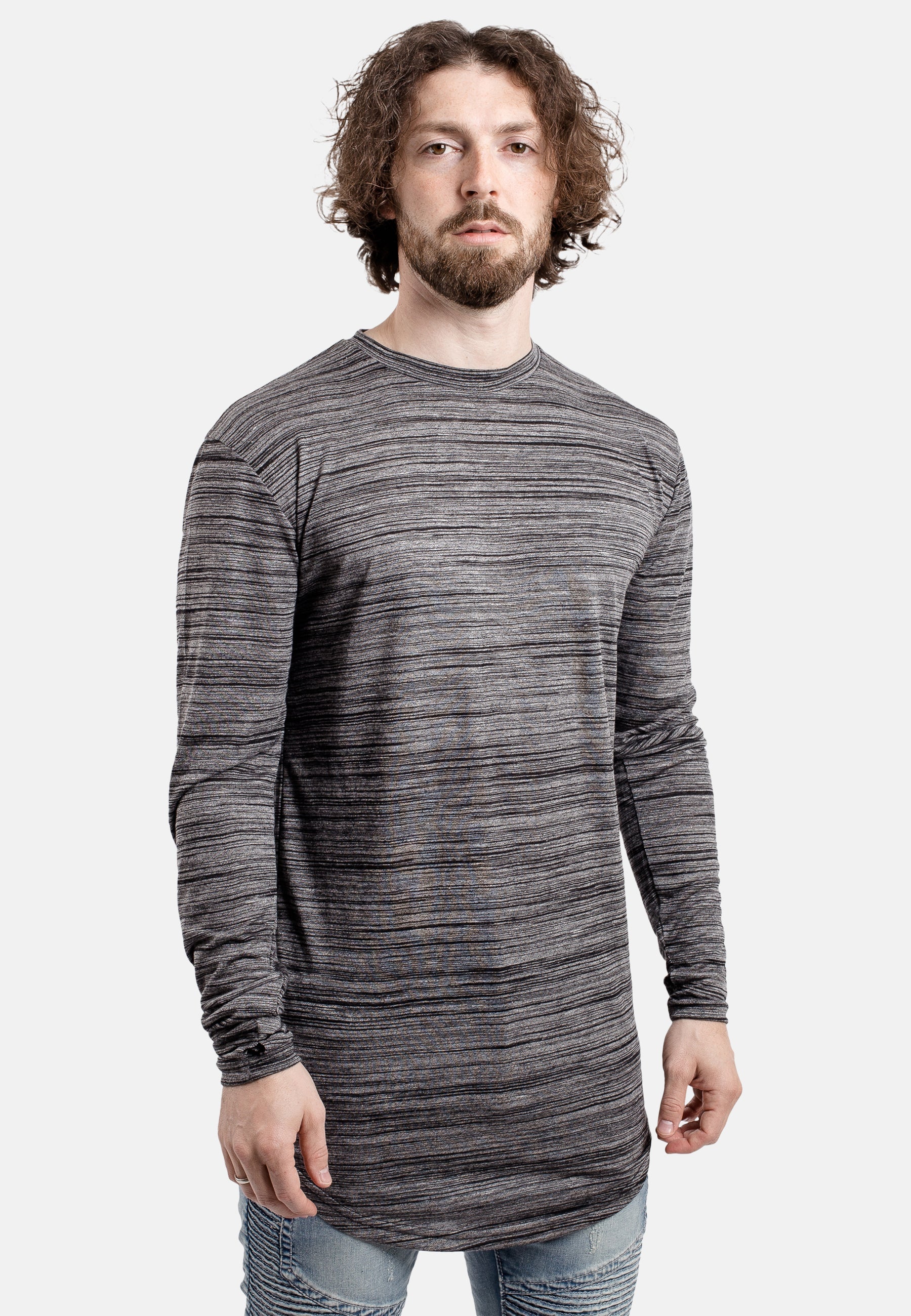 Blackskies-Round-Long-Sleeve-Longline-T-Shirt-Black-Mixed-Curved-Elongated-Side