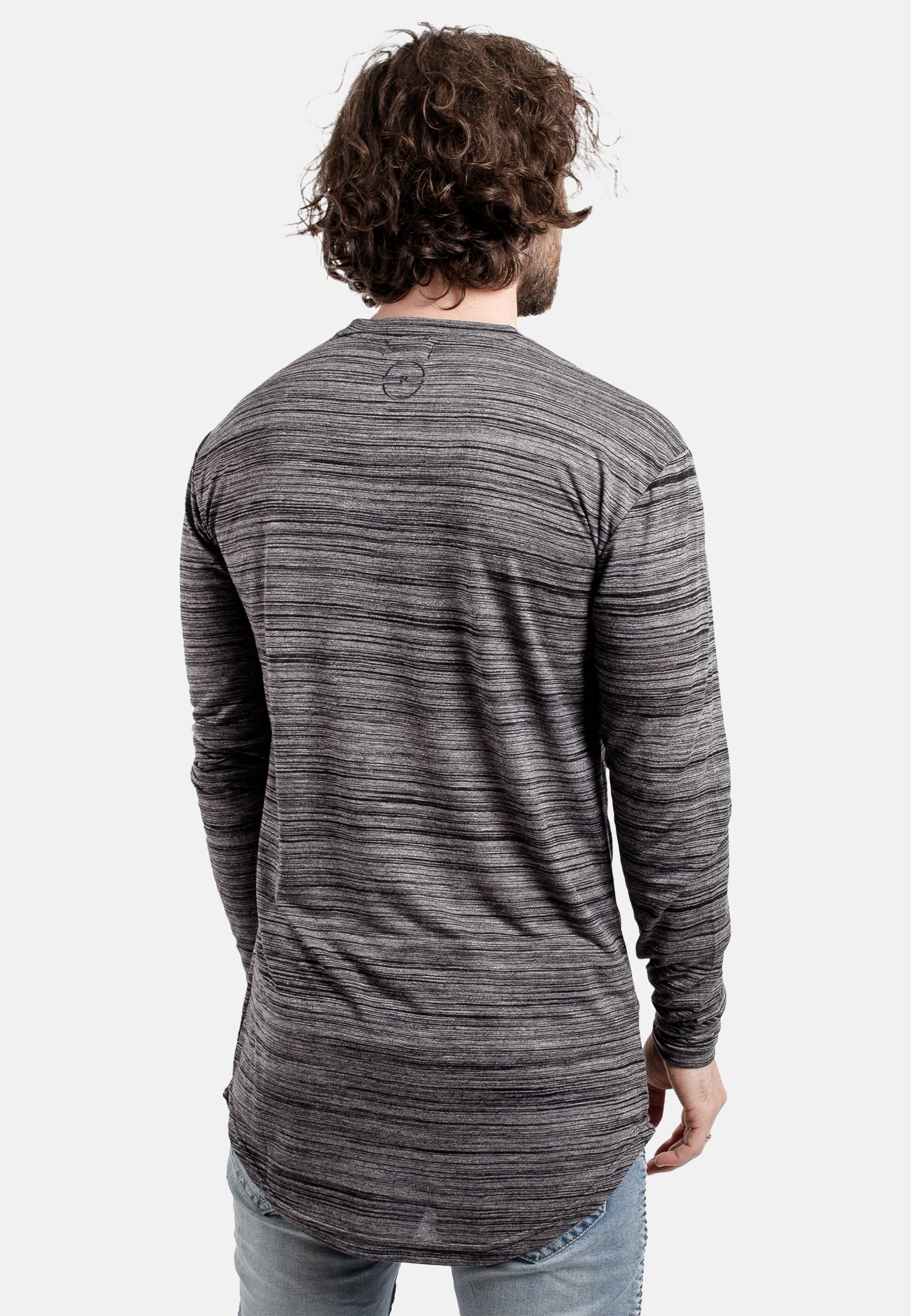 Blackskies-Round-Long-Sleeve-Longline-T-Shirt-Black-Mixed-Elongated-Back