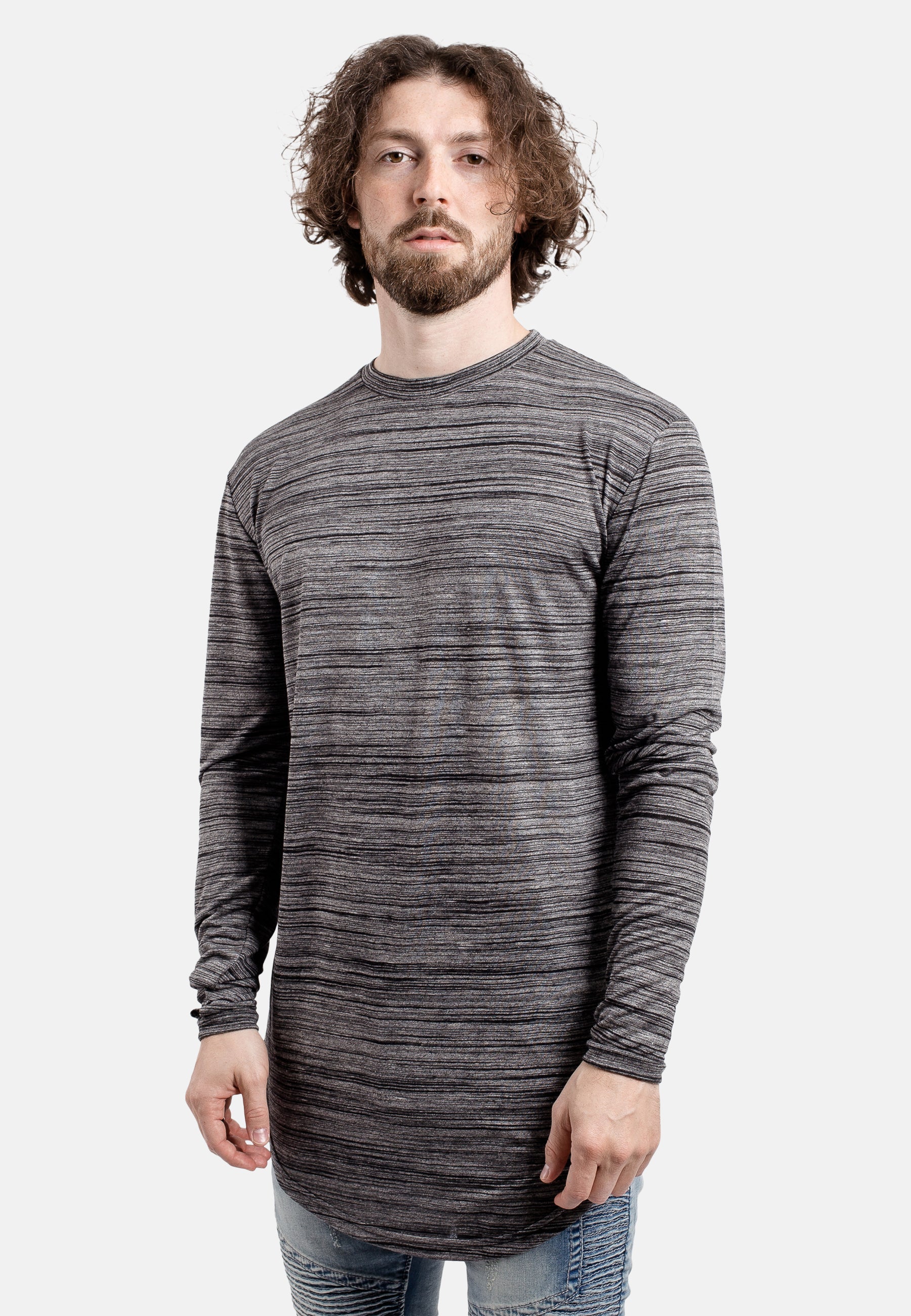 Blackskies-Round-Long-Sleeve-Longline-T-Shirt-Black-Mixed-Side