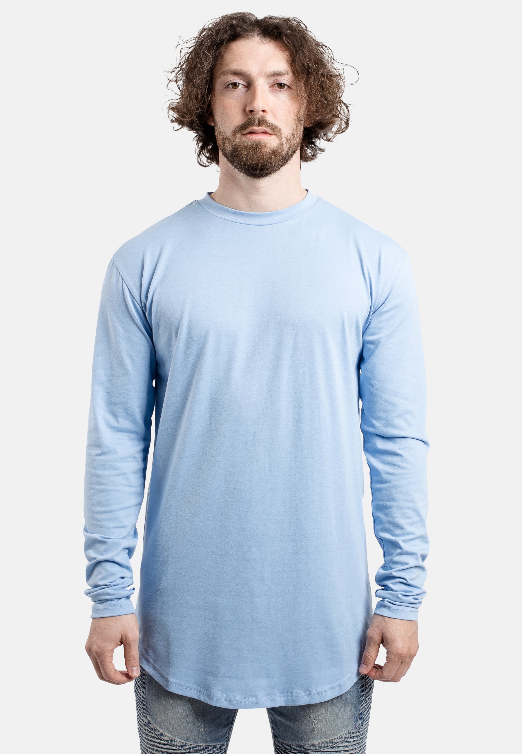 Blackskies-Round-Long-Sleeve-Longline-T-Shirt-Sky-Blue