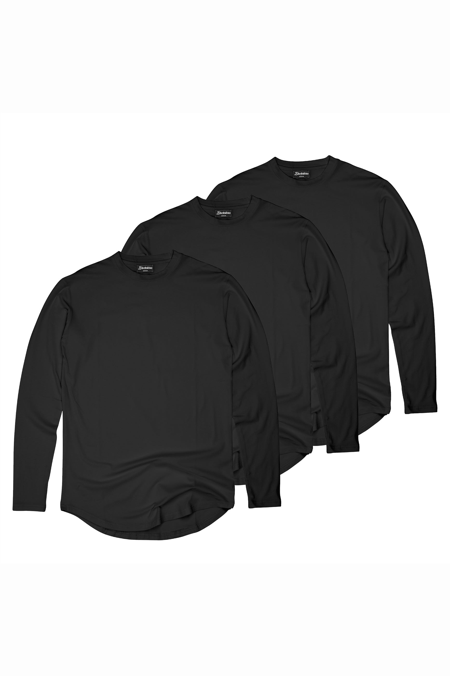 Blackskies-Round-Longline-Basic-Long-Sleeve-T-Shirt-Black