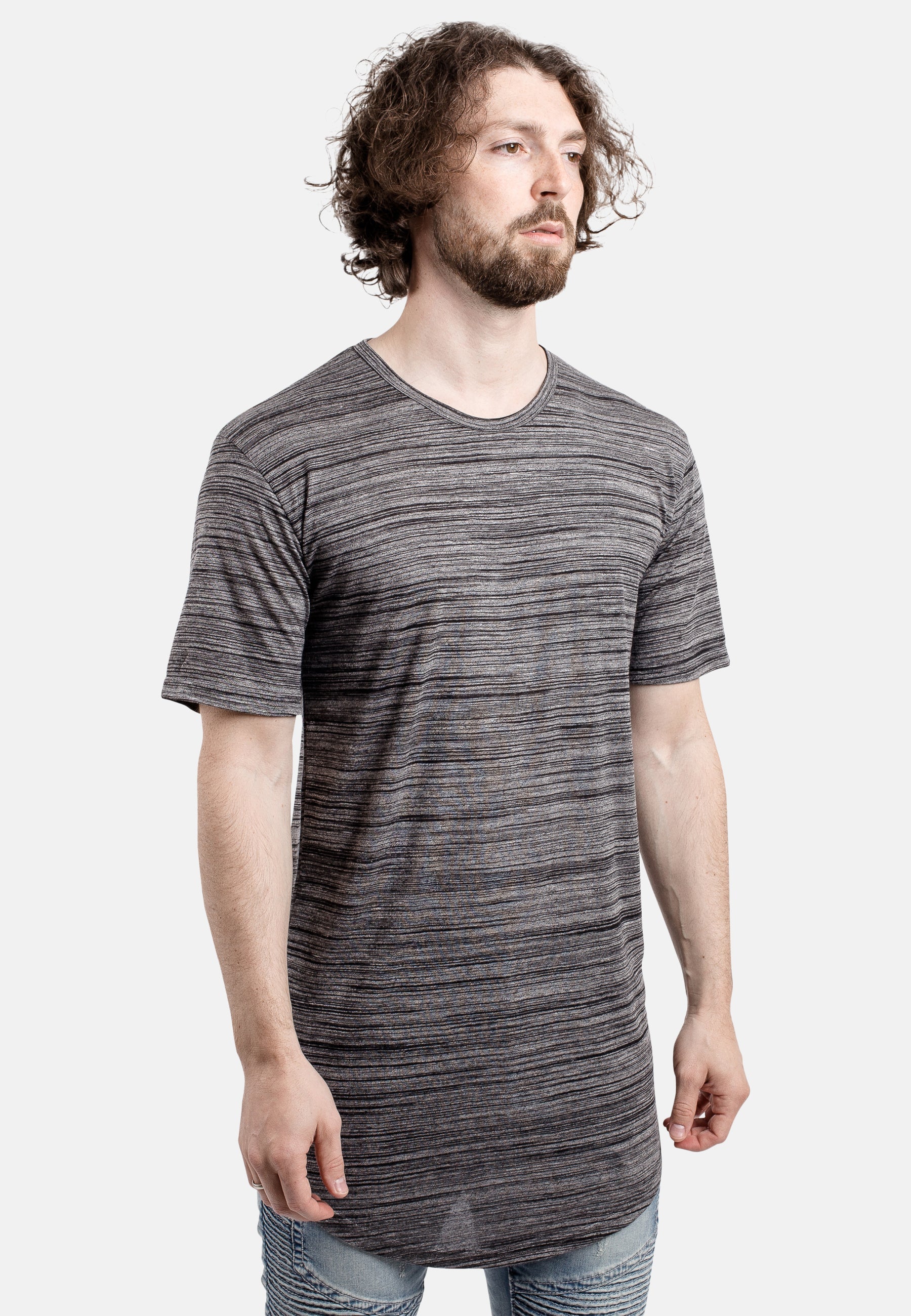 Blackskies-Round-Longline-T-Shirt-Black-Mixed-Curved-Fashion-Tee