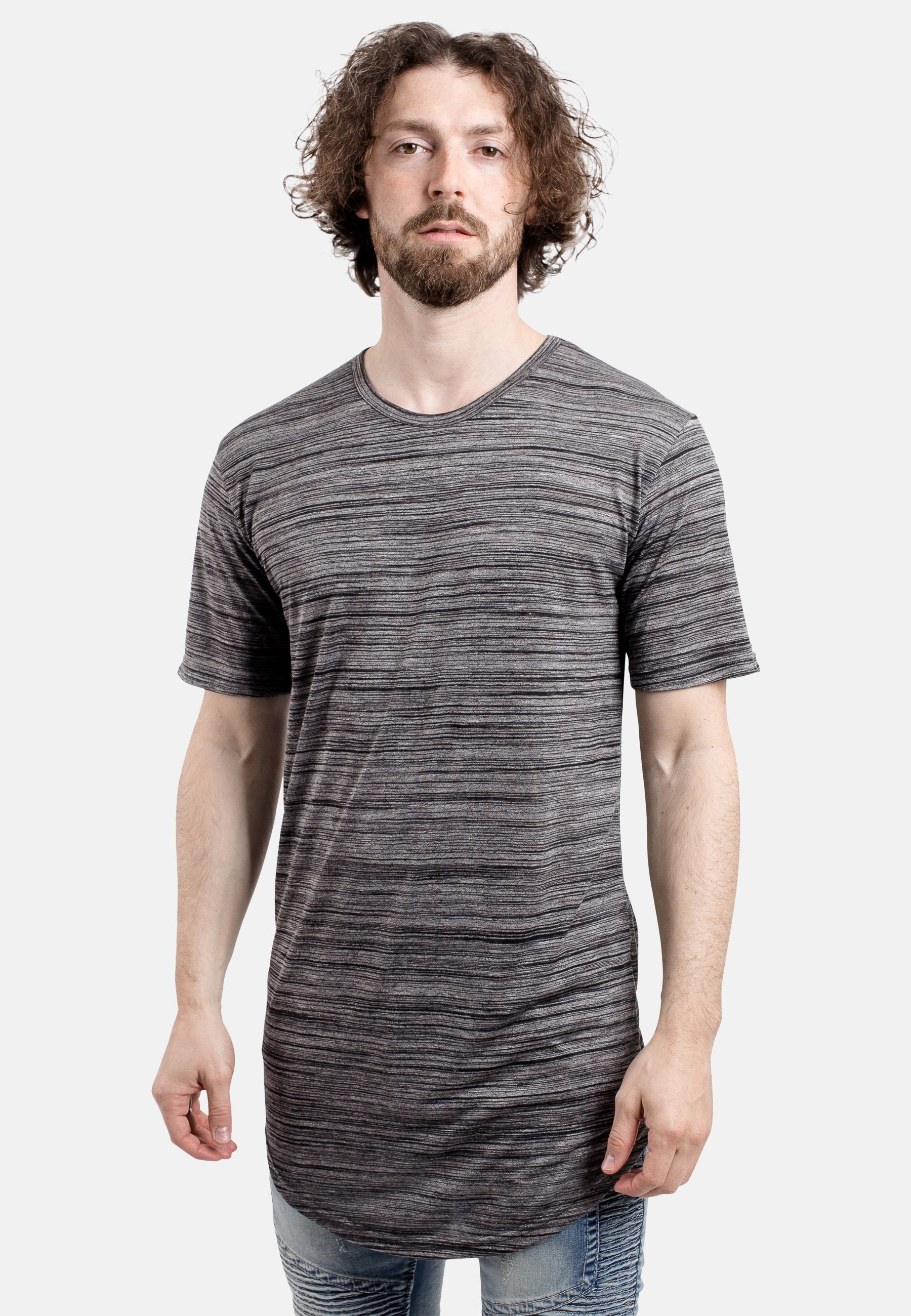 Blackskies-Round-Longline-T-Shirt-Black-Mixed-Side