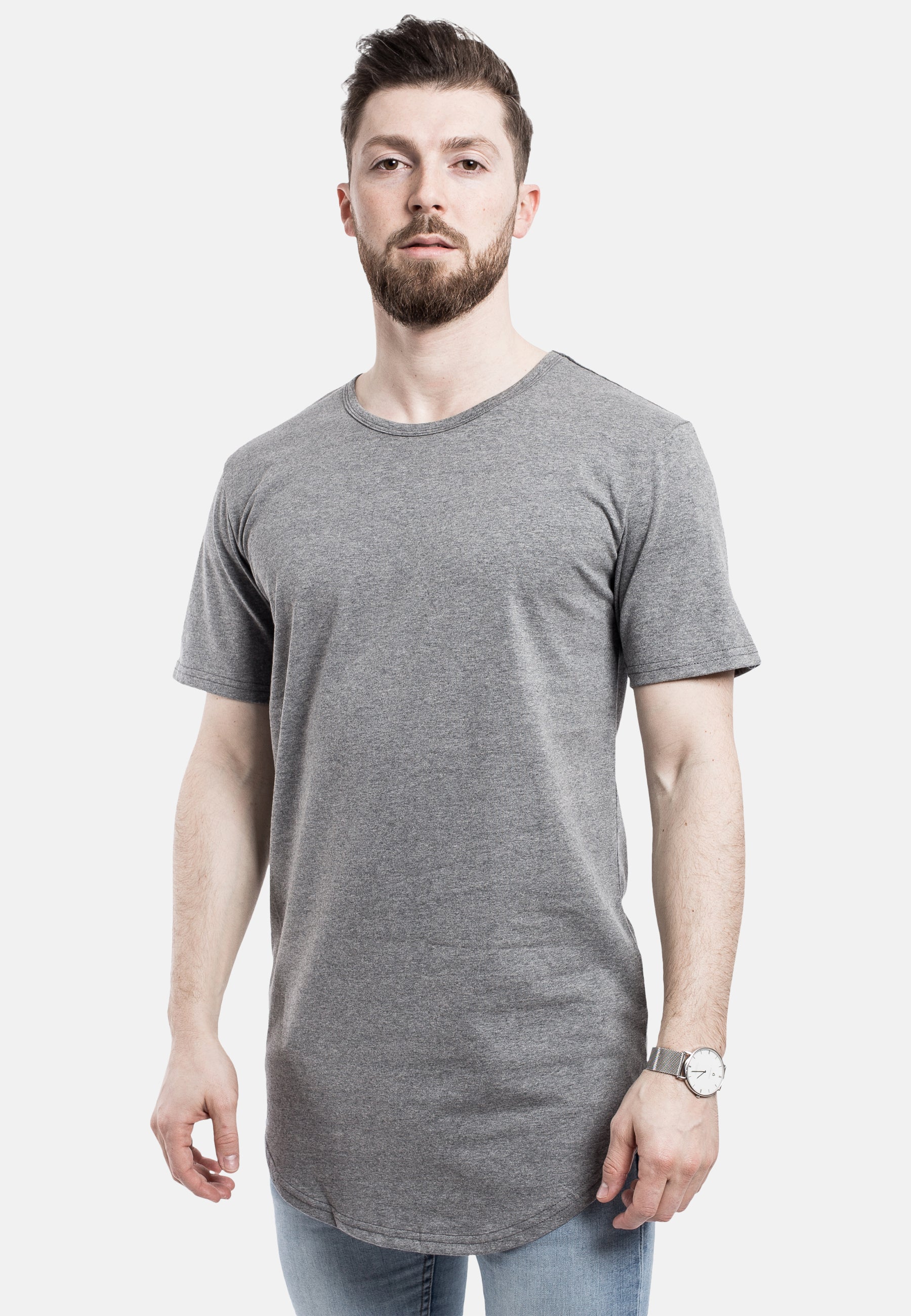 Blackskies-Round-Longline-T-Shirt-Grey-Curved-Hem-Side