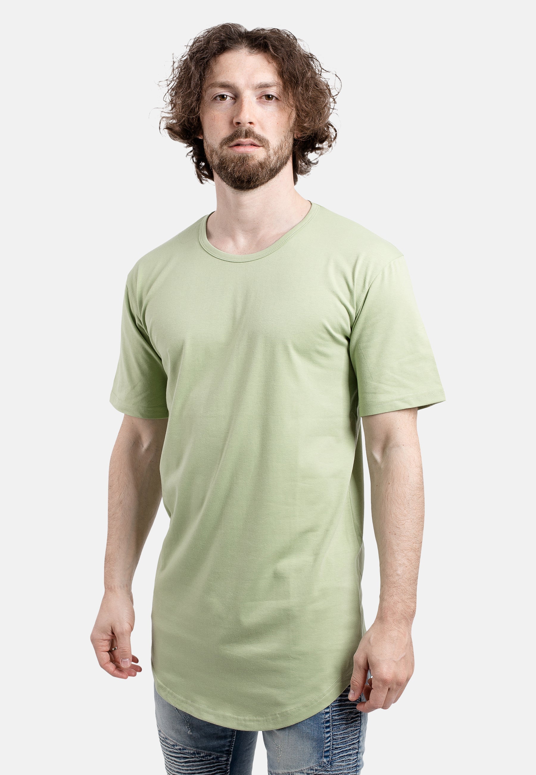 Blackskies-Round-Longline-T-Shirt-Sage-Green-Curved