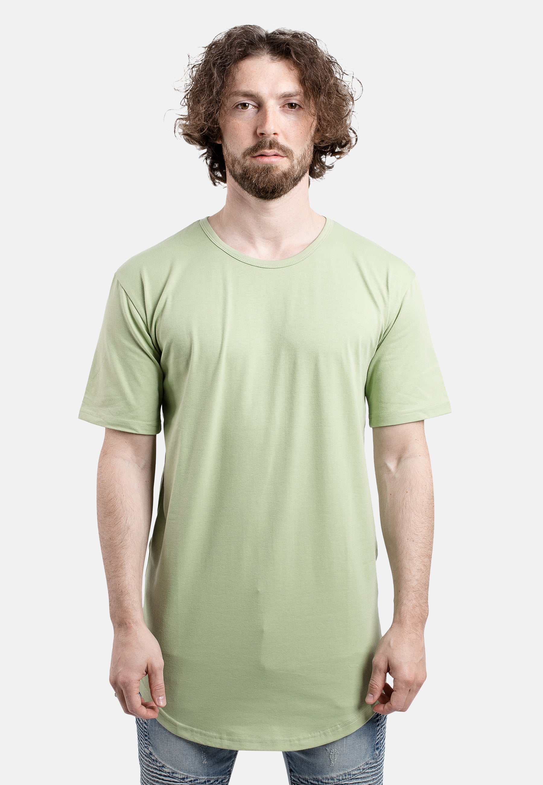 Blackskies-Round-Longline-T-Shirt-Sage-Green
