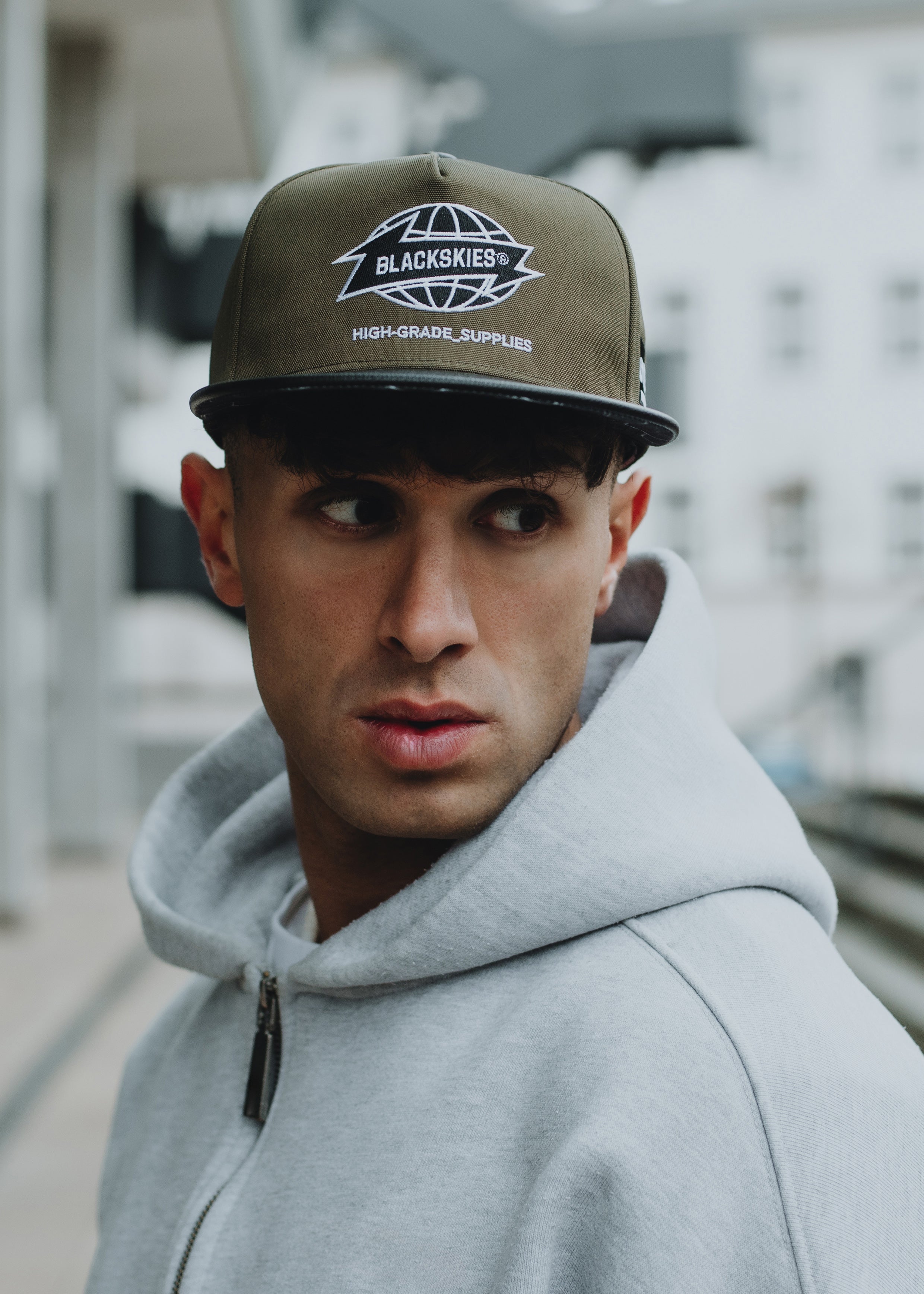 Blackskies-Savage-Shield-Snapback-Cap-Model