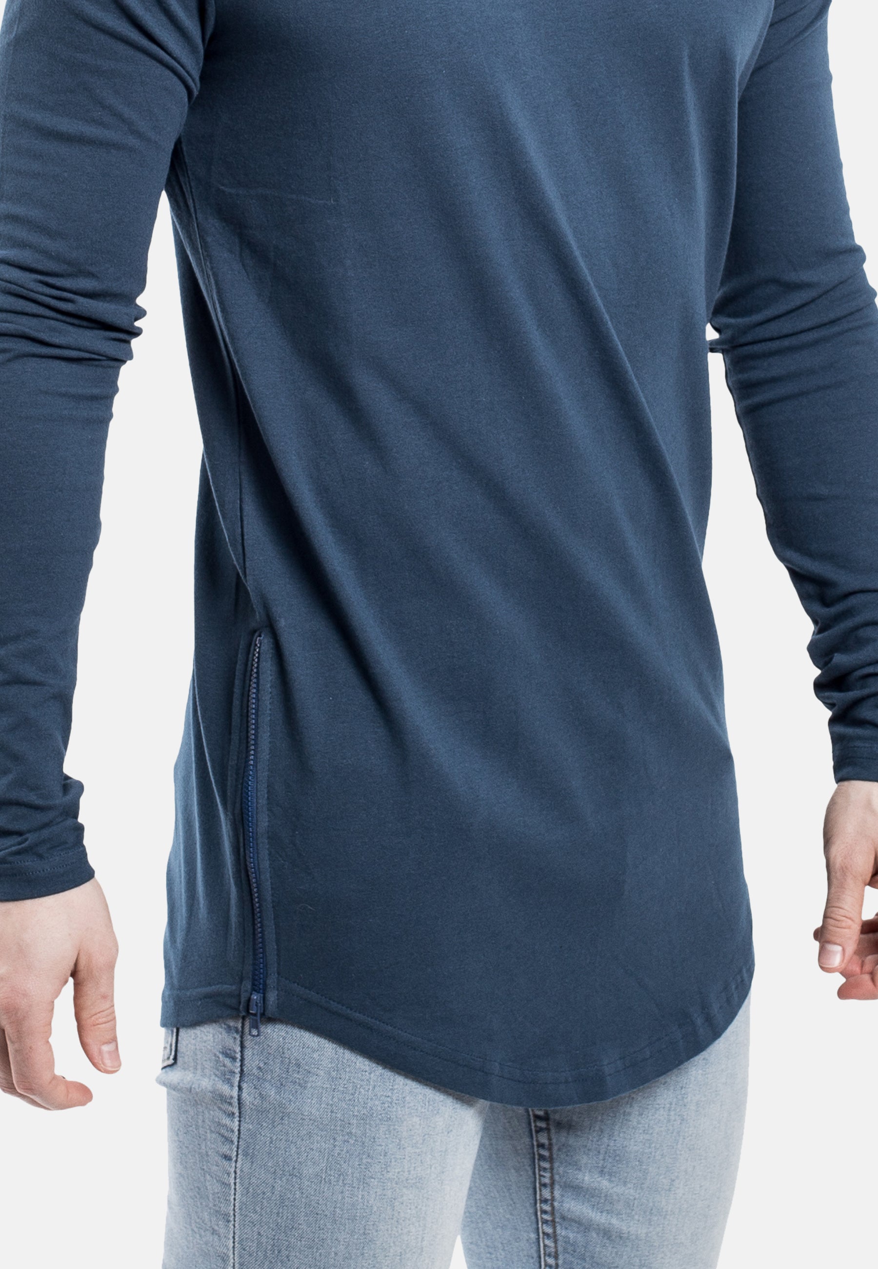 Blackskies-Side-Zip-Longline-Long-Sleeve-T-Shirt-Blue-Curved-Hem-Zipper-Detail