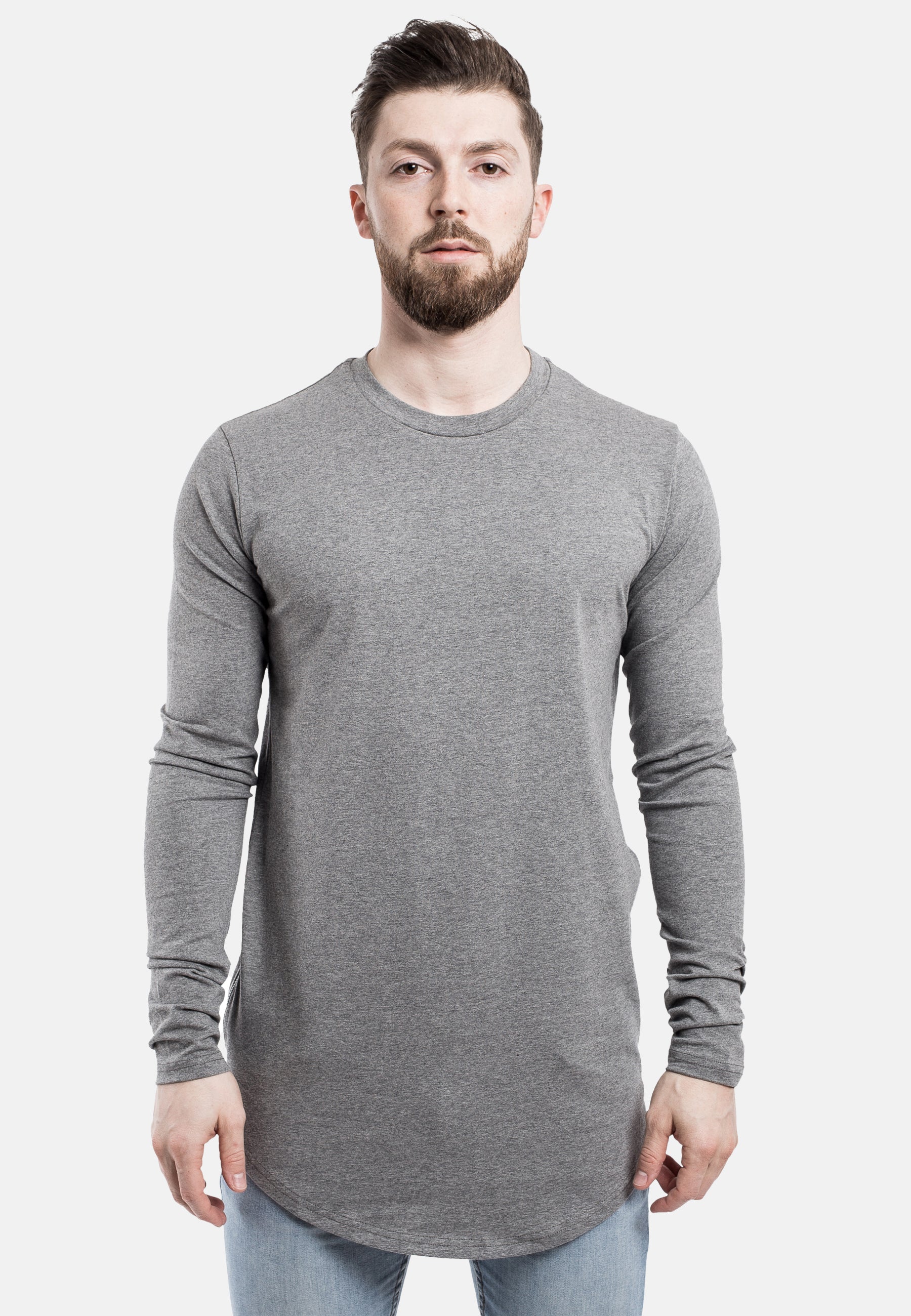 Blackskies-Side-Zip-Longline-Long-Sleeve-T-Shirt-Grey-Curved-Hem