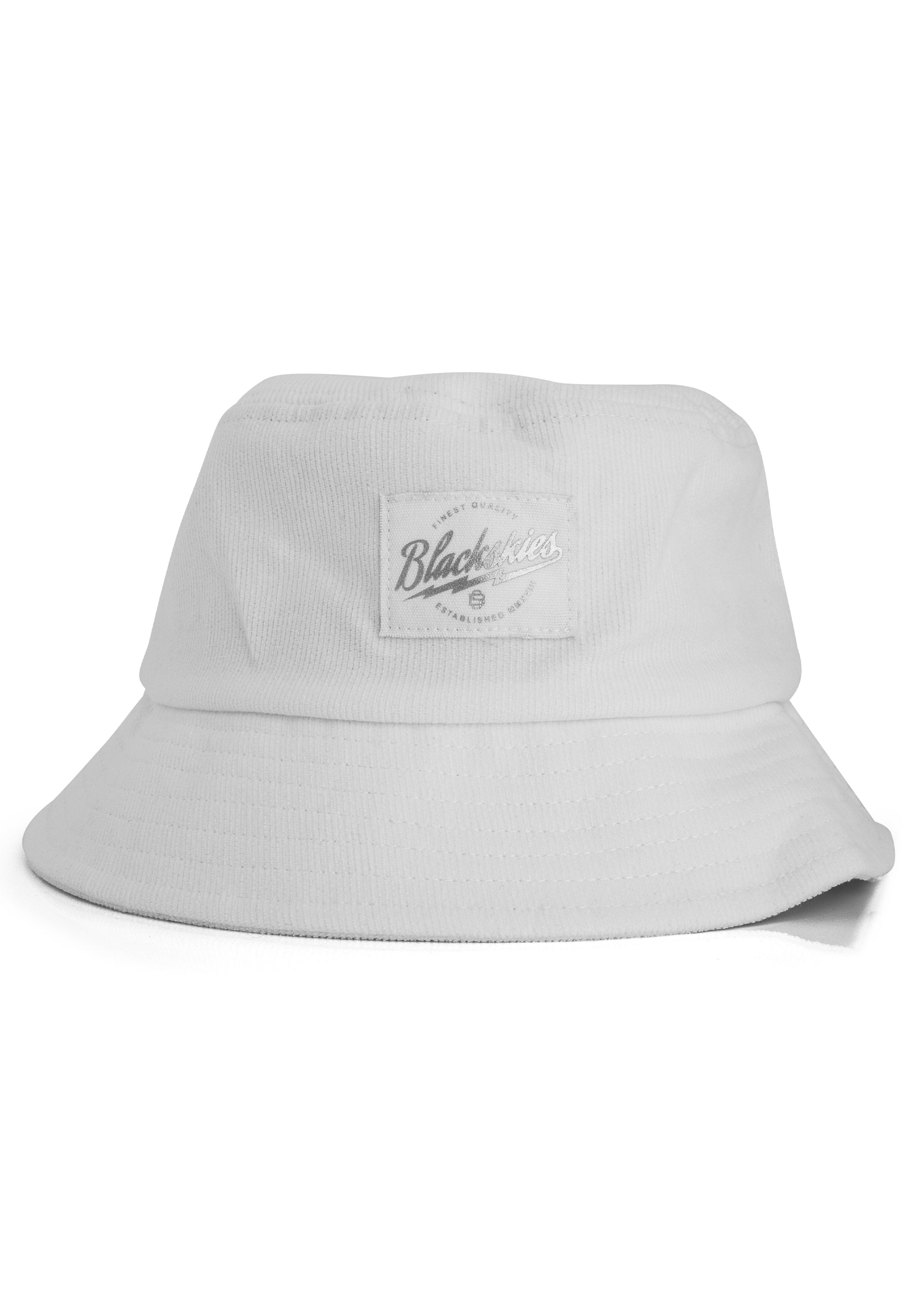 Blackskies-Snow-Flake-Bucket-Hat-Sun-Bob-Fisher-White-Front
