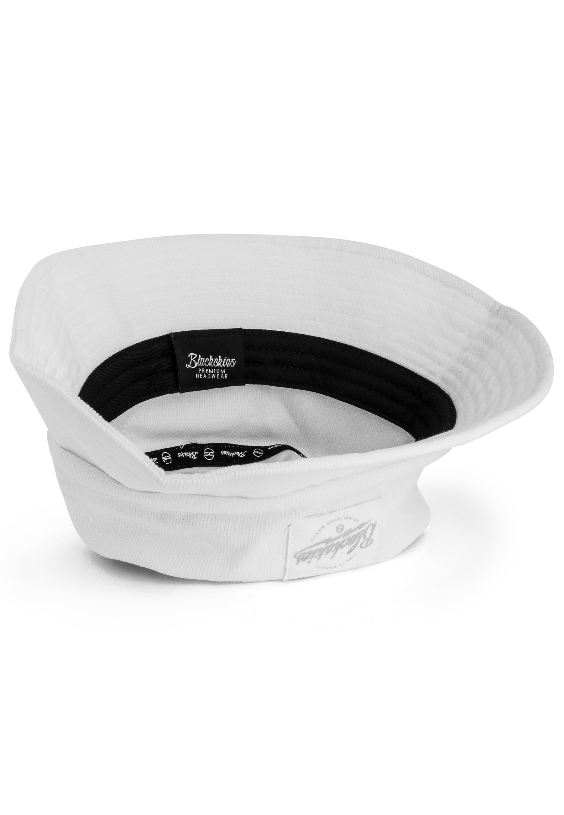 Blackskies-Snow-Flake-Bucket-Hat-Sun-Bob-Fisher-White-Inside