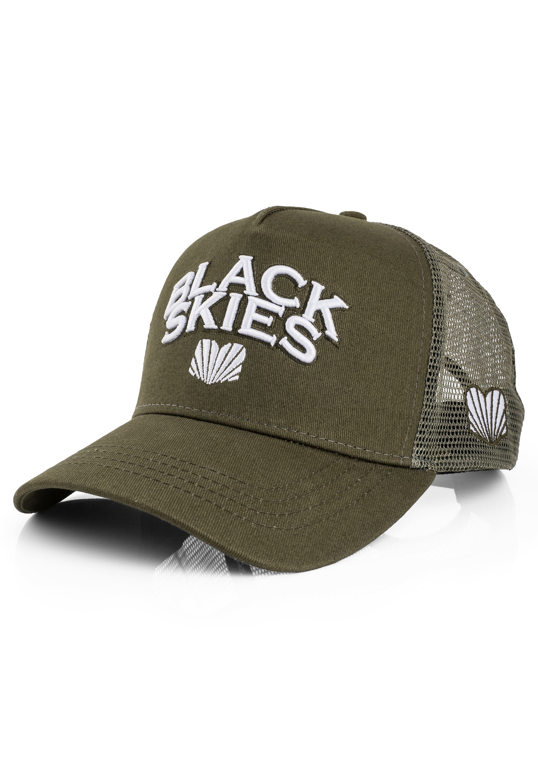 Blackskies-Team-Baseball-Cap-Olive-White-2