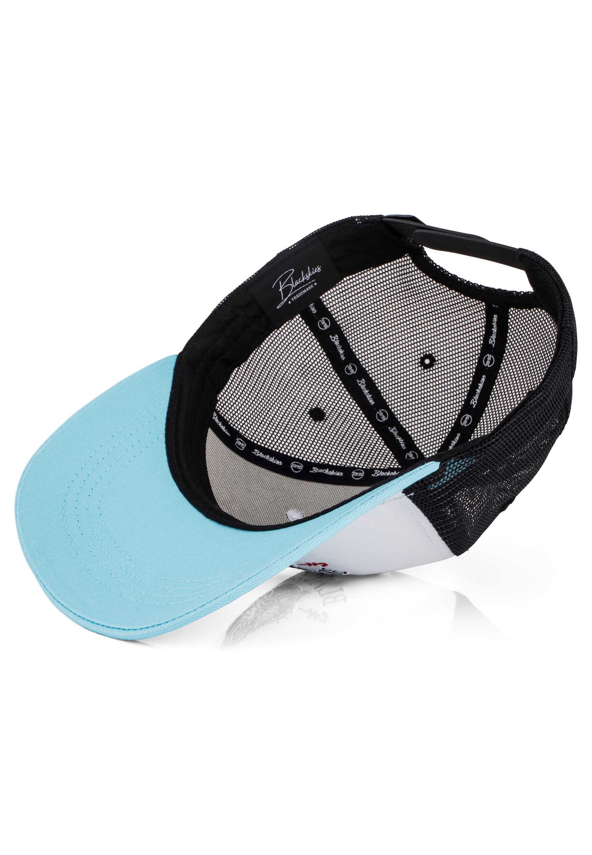 Blackskies-Traditional-Tattoo-Trucker-Cap-Panther-White-Black-Blue-1