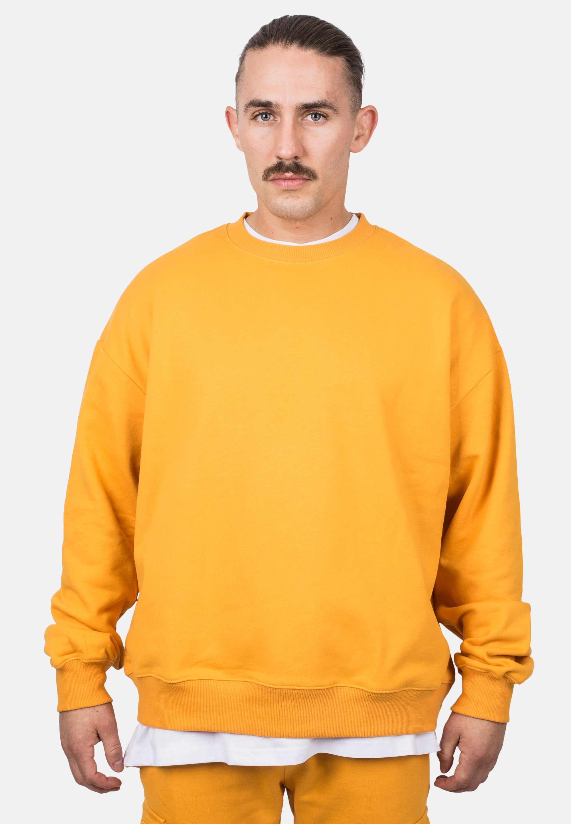 Blackskies-Unisex-Oversized-Heavyweight-Crewneck-Sweater-Mustard-Male-2