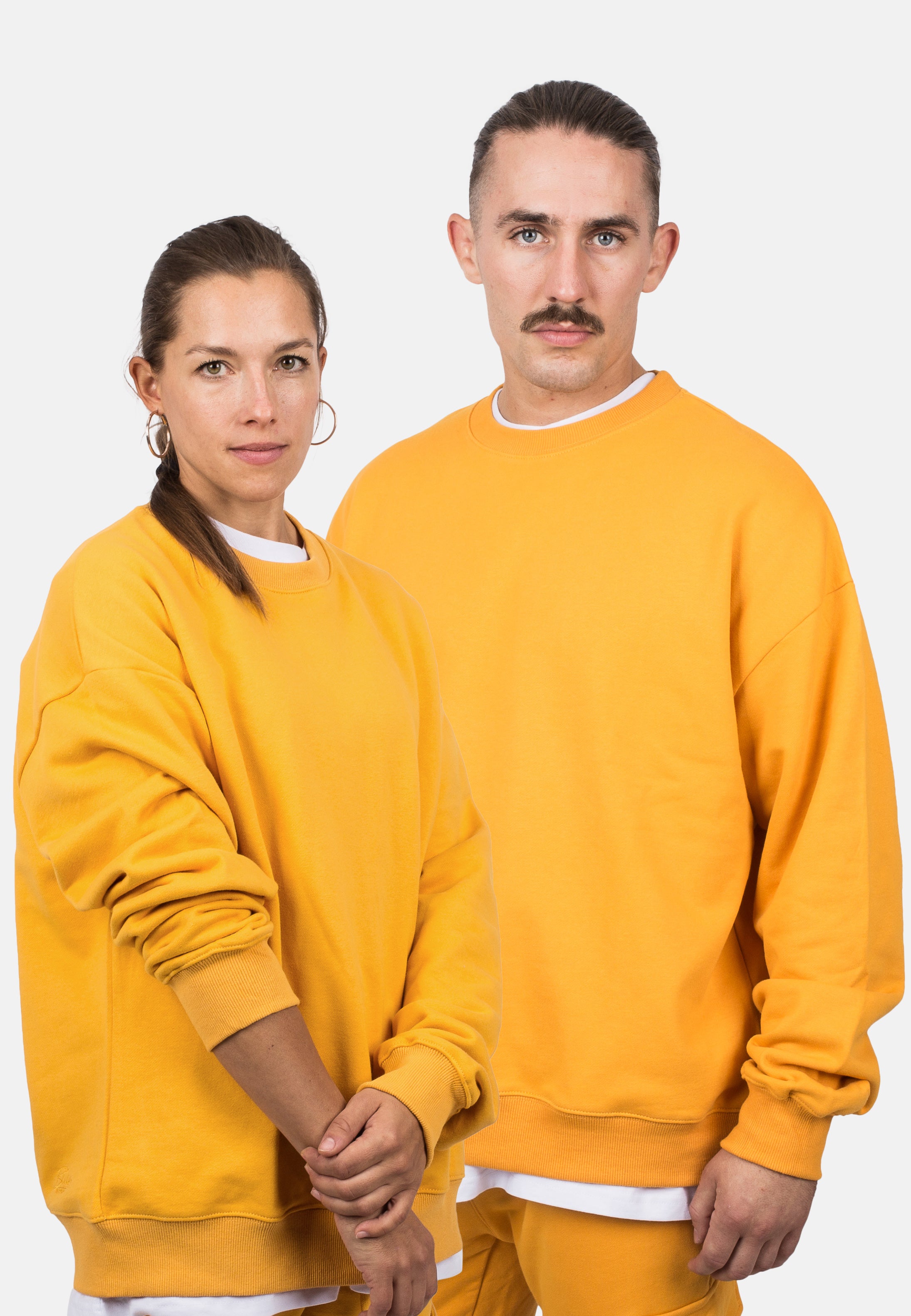 Blackskies-Unisex-Oversized-Heavyweight-Crewneck-Sweater-Mustard-Male-Female