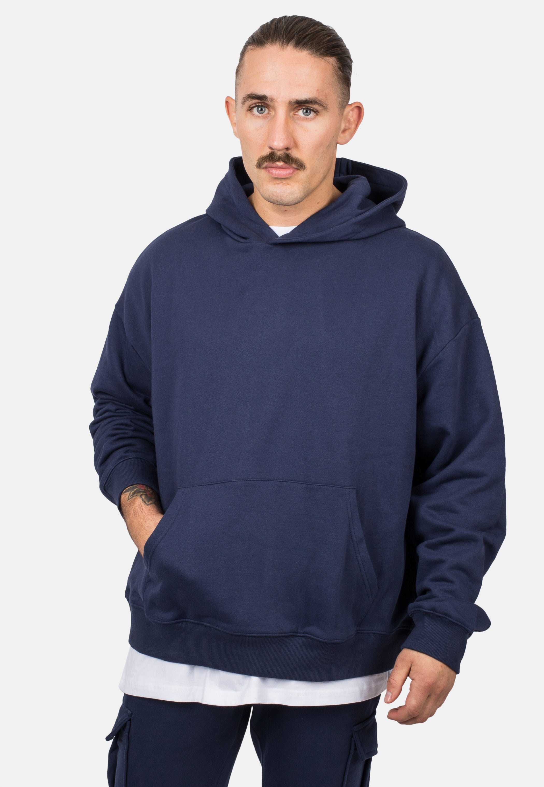 Oversized Heavyweight Hoodie - Navy blue - Blackskies | Premium