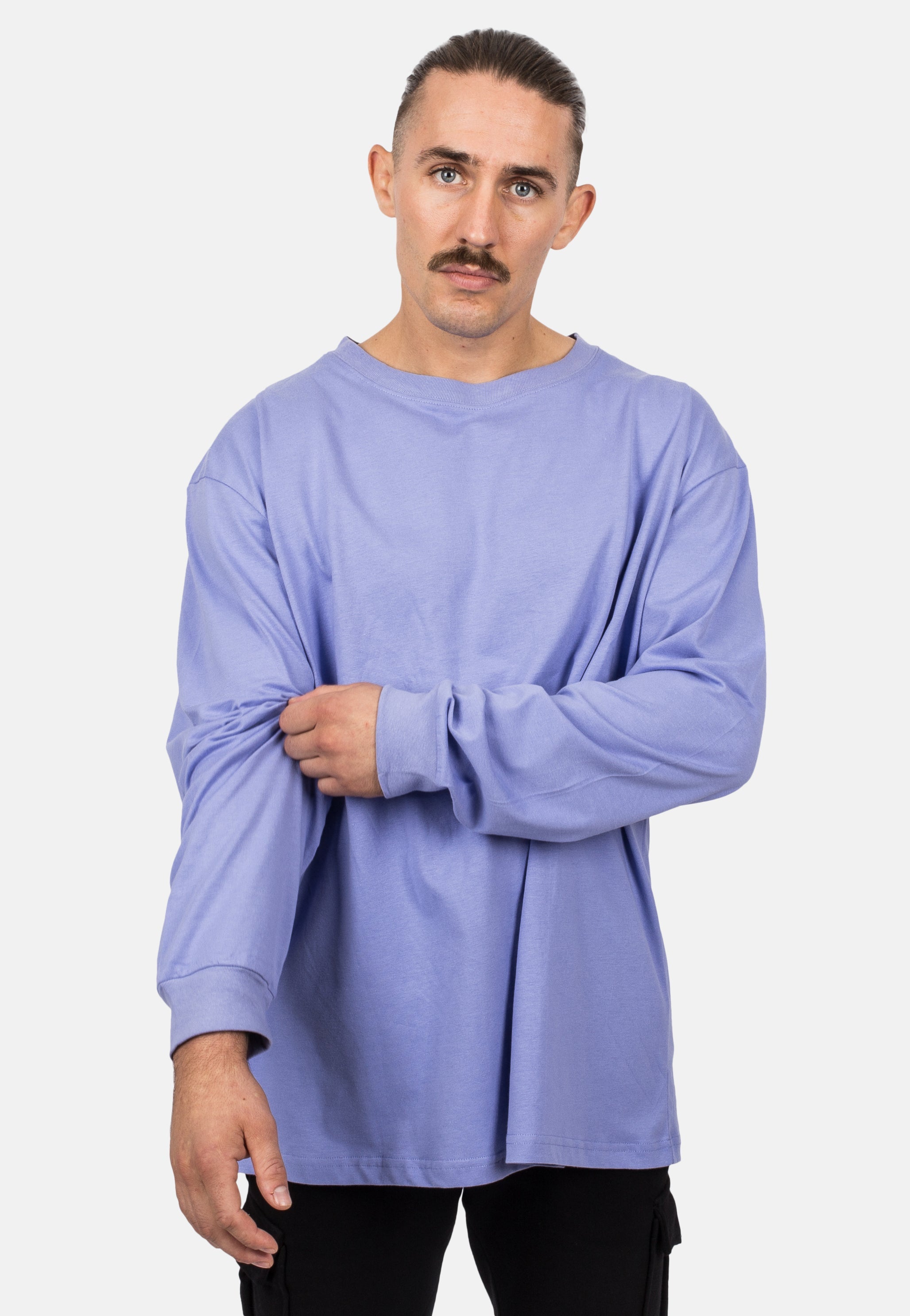 Blackskies-Unisex-Oversized-Long-Sleeve-Shirt-Lavender-Male-7