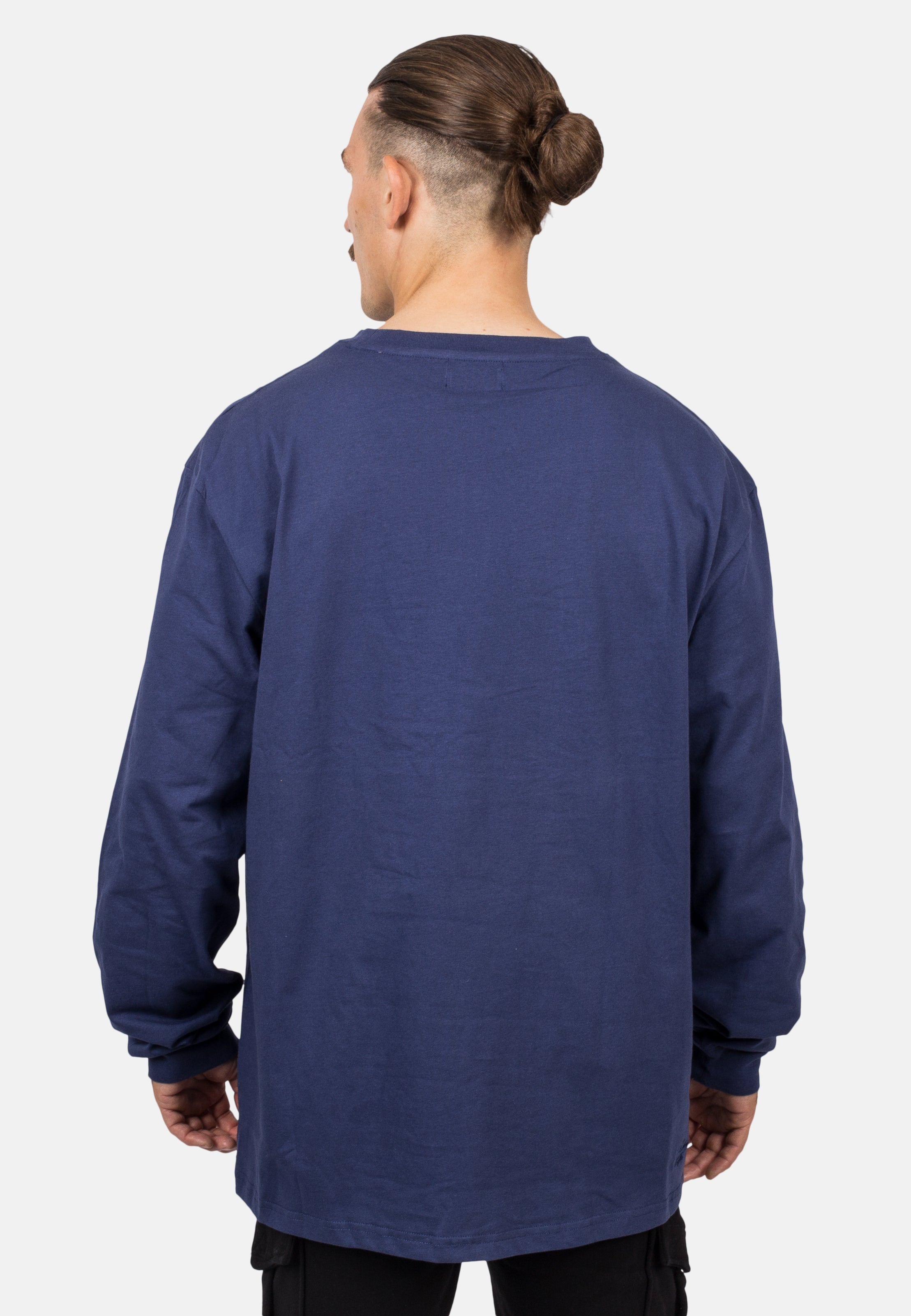 Blackskies-Unisex-Oversized-Long-Sleeve-Shirt-Navy-Blue-Male-3