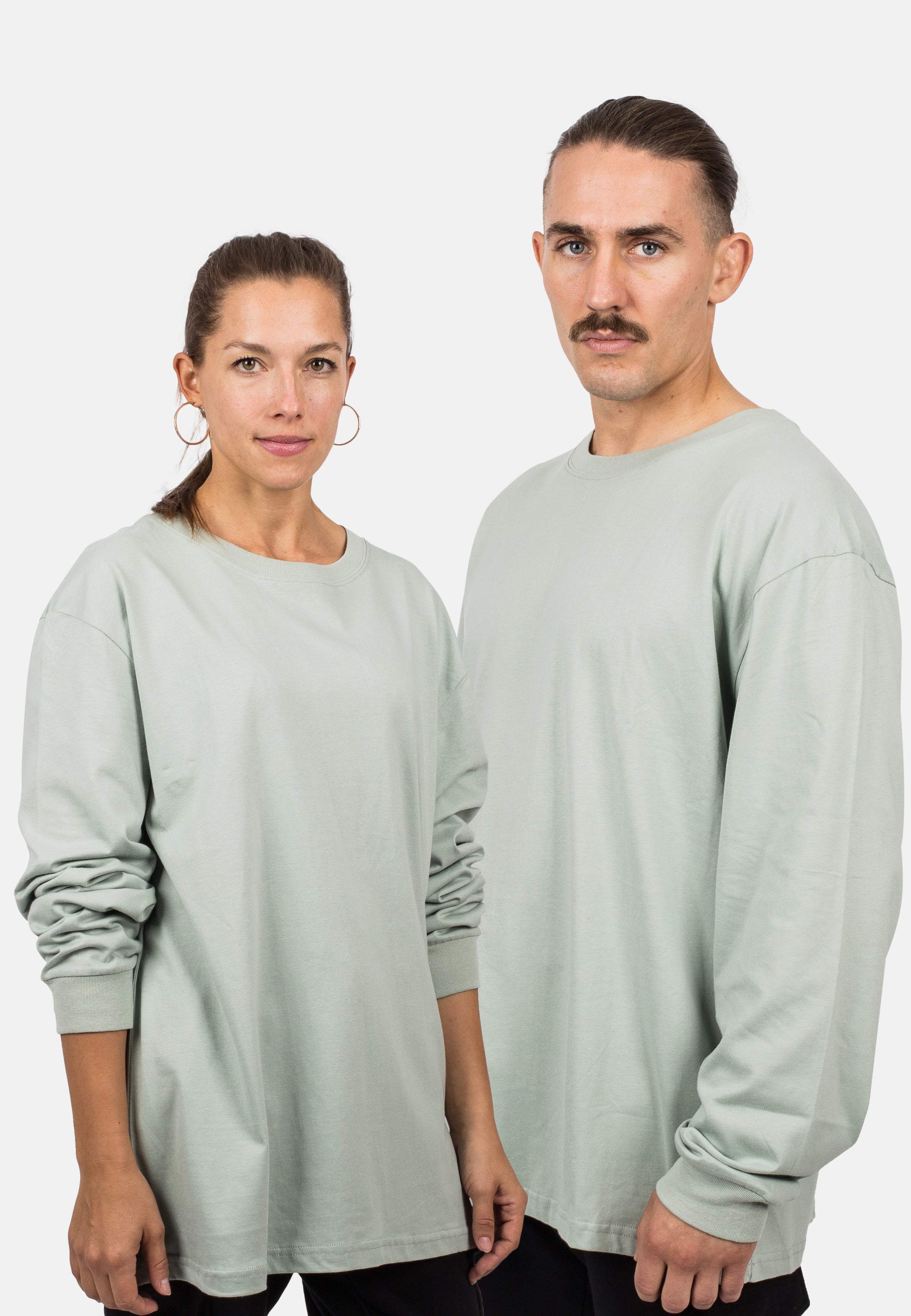 Blackskies-Unisex-Oversized-Long-Sleeve-Shirt-Sage-Green-Male-Female