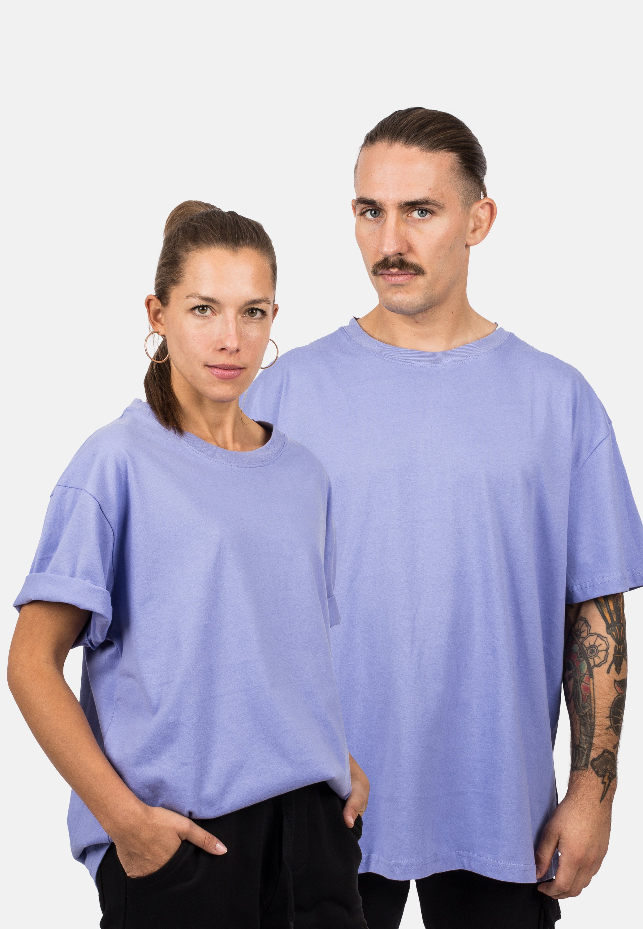 Blackskies-Unisex-Oversized-T-Shirt-Lavender-Male-Female