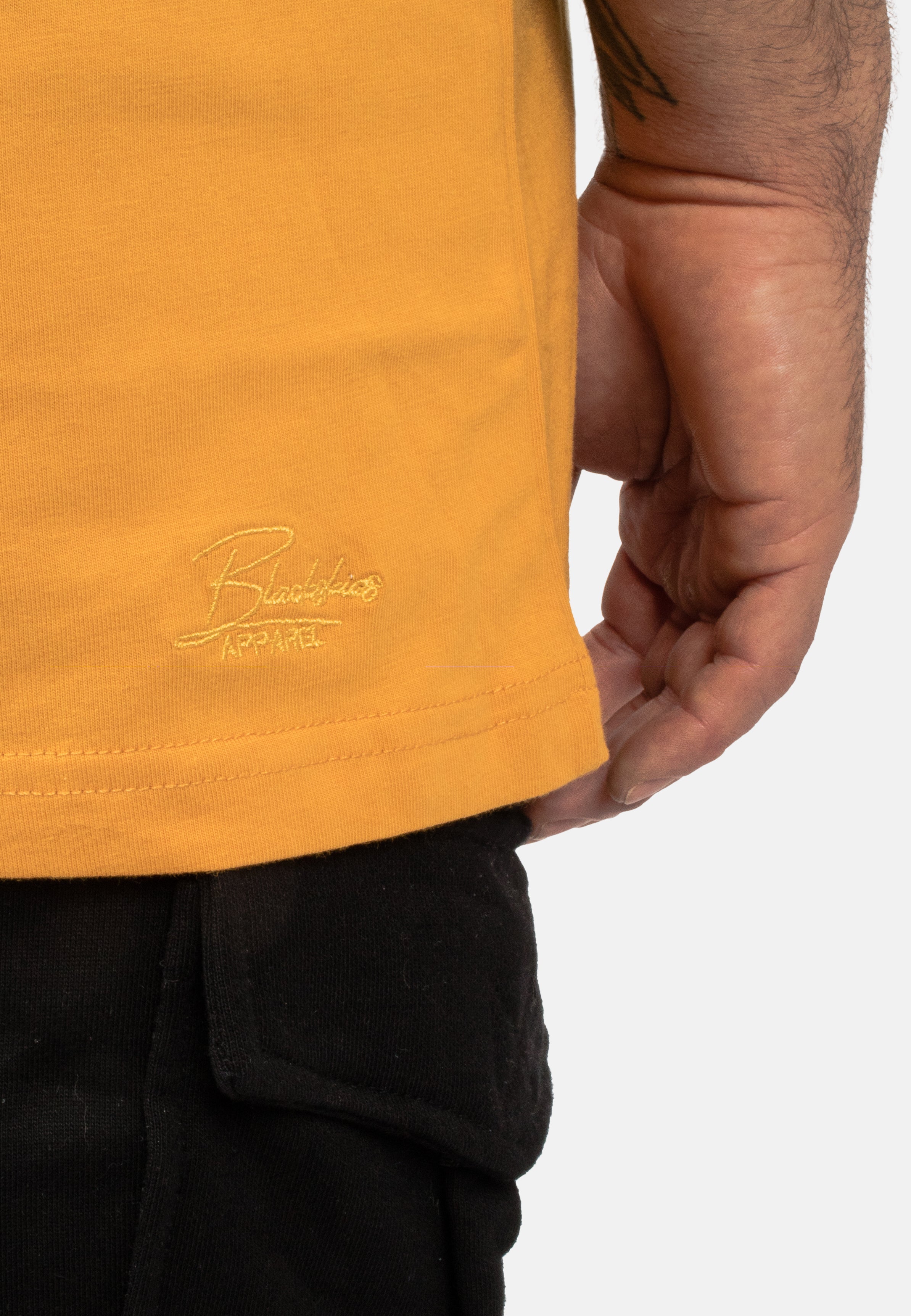 Blackskies-Unisex-Oversized-T-Shirt-Mustard-Male-2