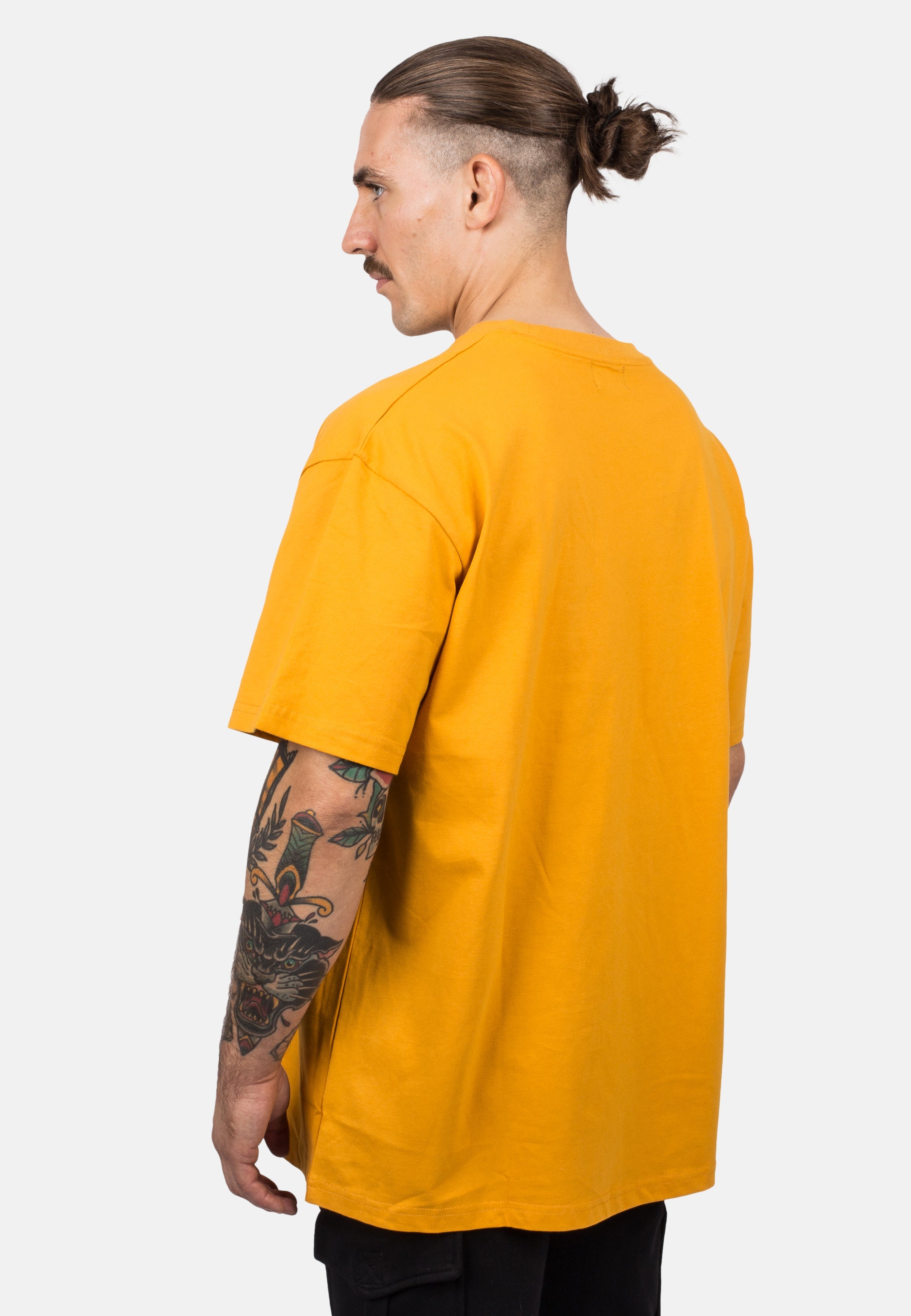 Blackskies-Unisex-Oversized-T-Shirt-Mustard-Male-6