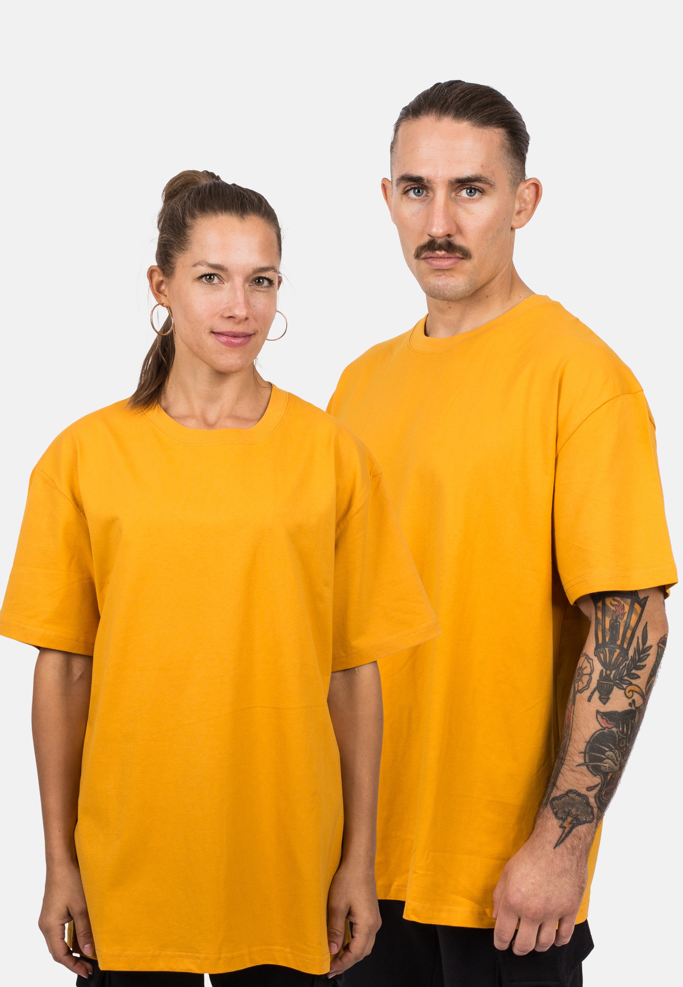 Blackskies-Unisex-Oversized-T-Shirt-Mustard-Male-Female