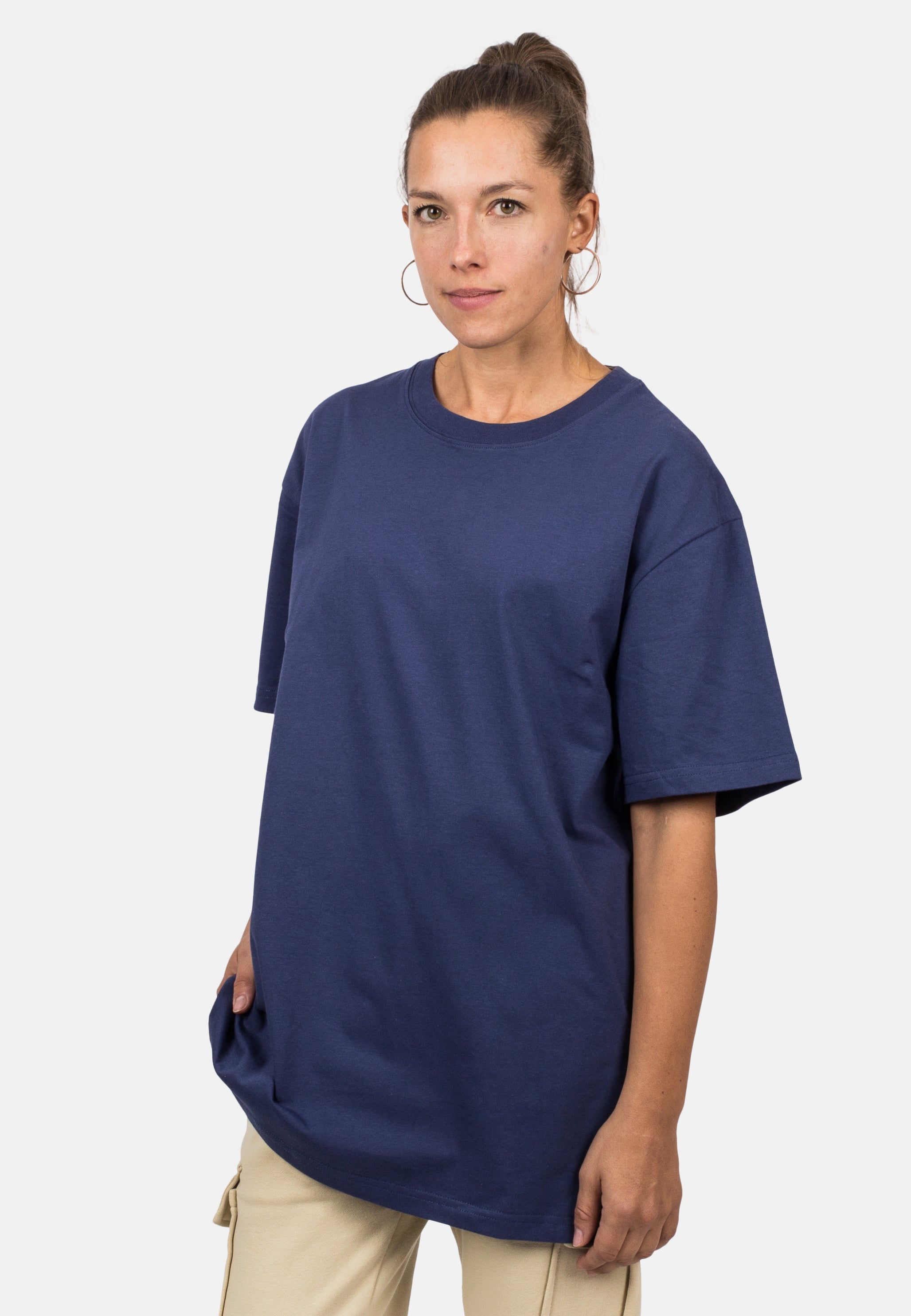 Blackskies-Unisex-Oversized-T-Shirt-Navy-Blue-Female-5