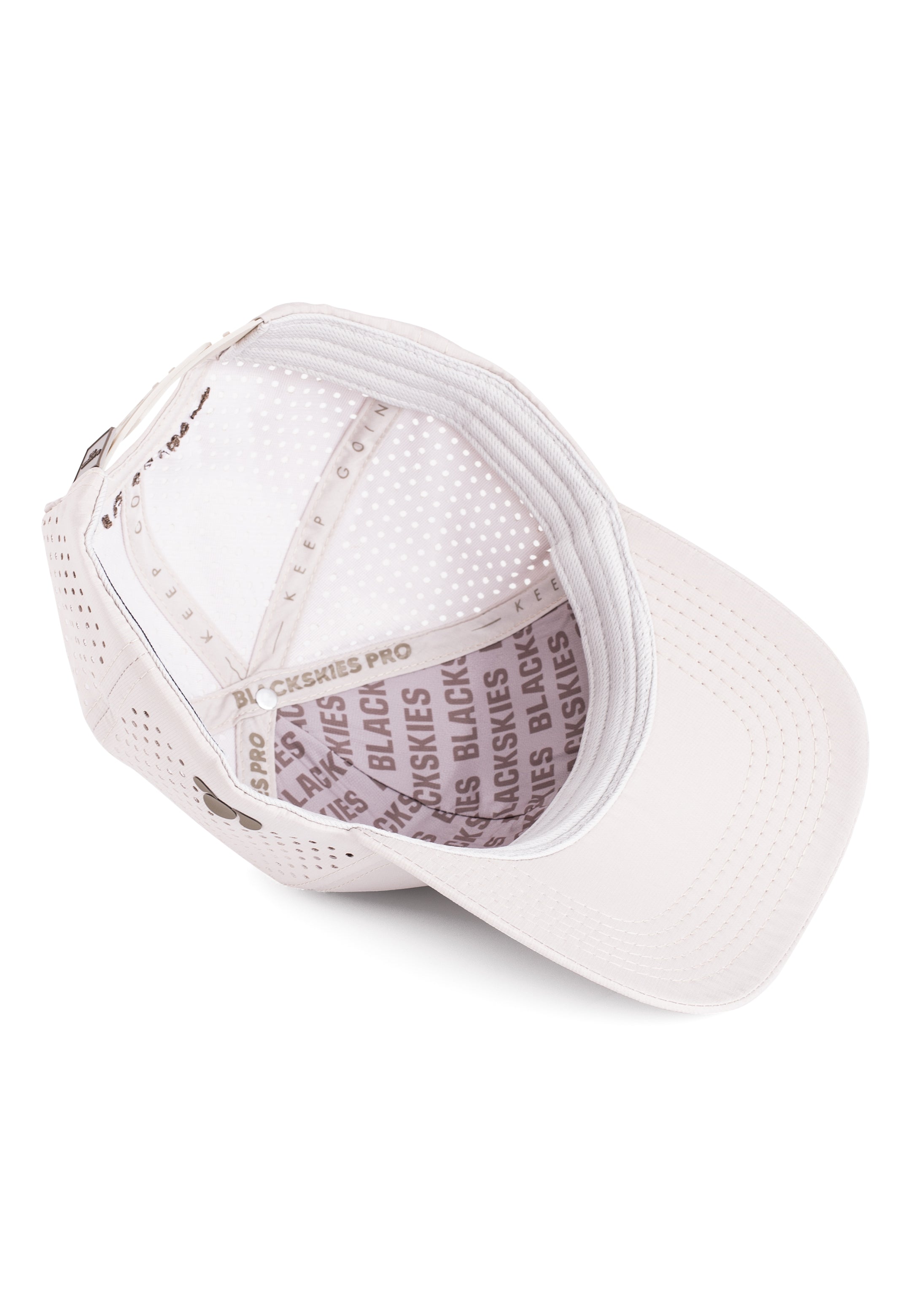 White sneaker with text on a white background
