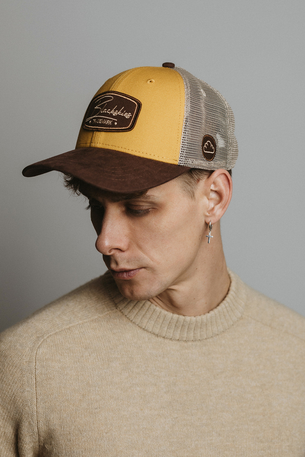 Race Baseball Cap Yellow-Brown-Beige