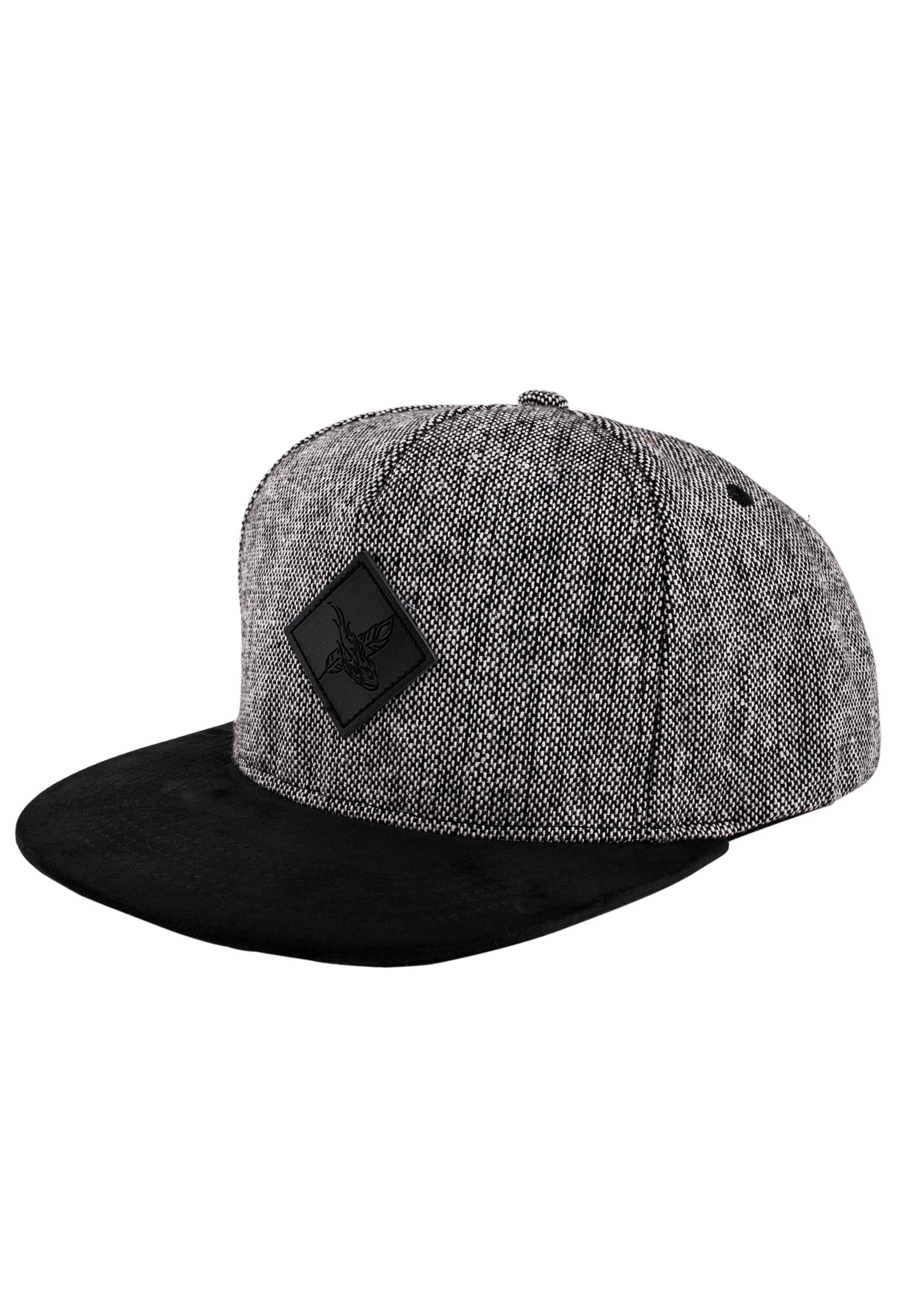 Bliss-Snapback-Cap-Tweed-Black-White