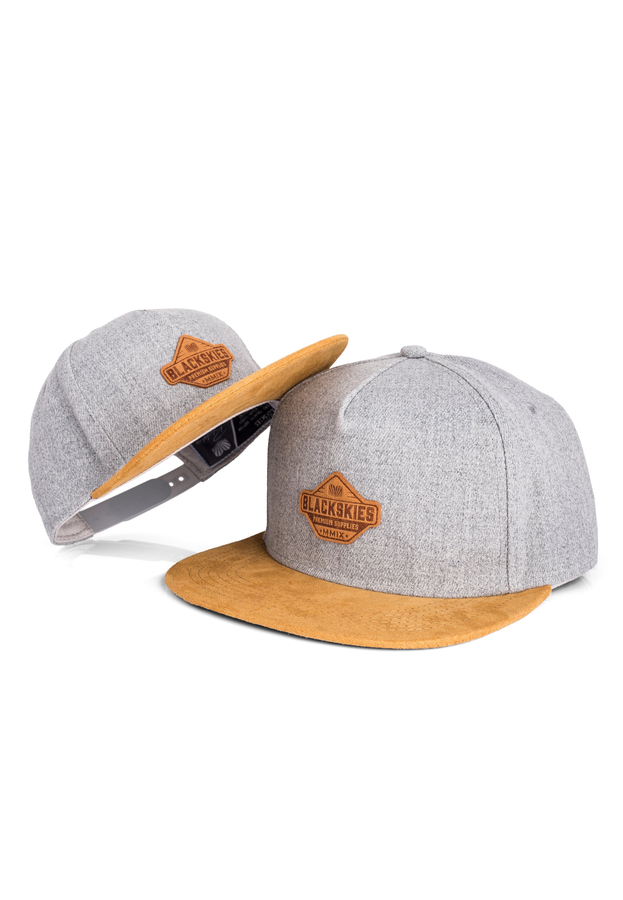 Essentials-Snapback-Cap-Grey-Brown-Brown-Kids-Parent-2er-Set