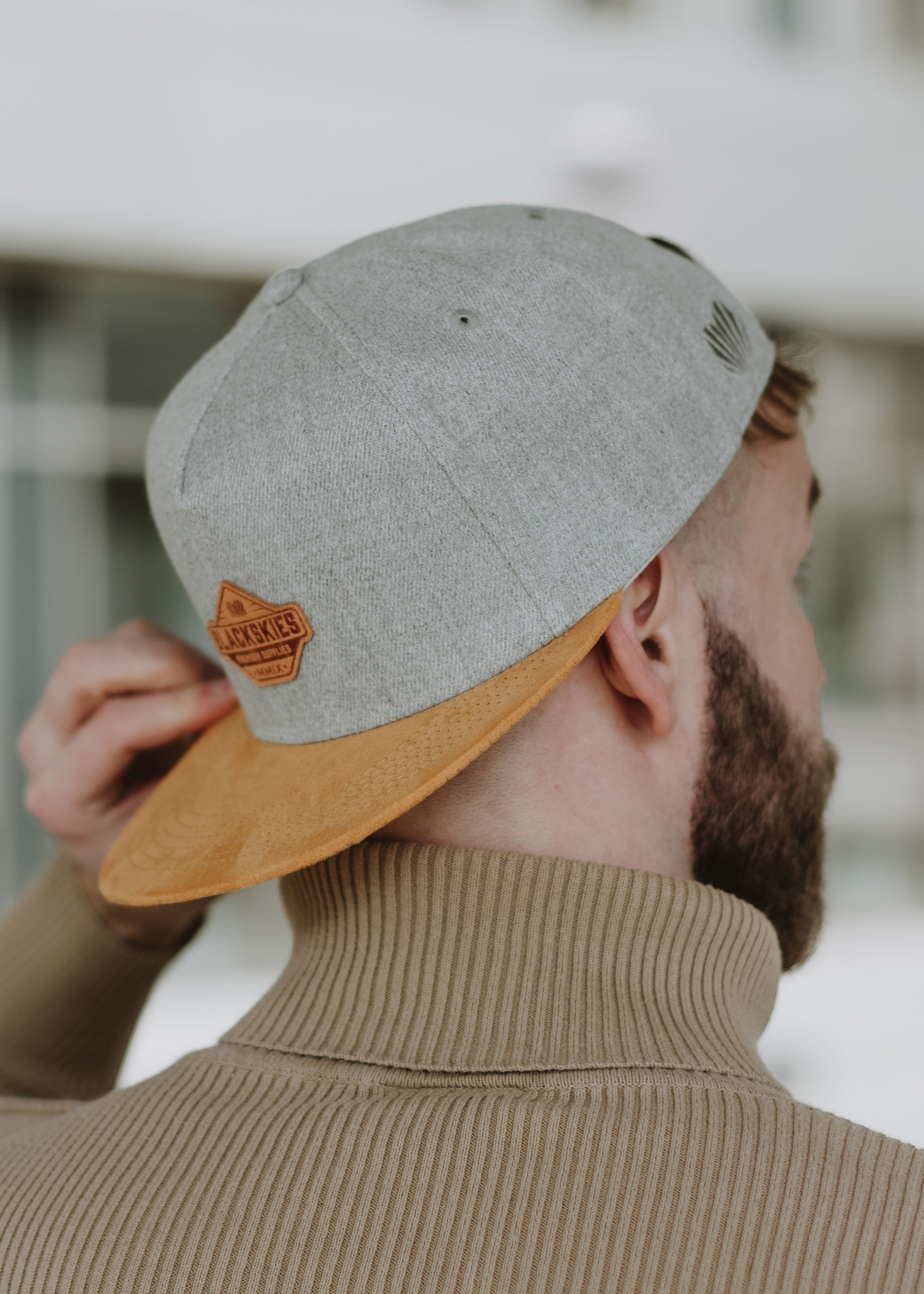 Essentials-Snapback-Cap-Grey-Brown-Brown-Model