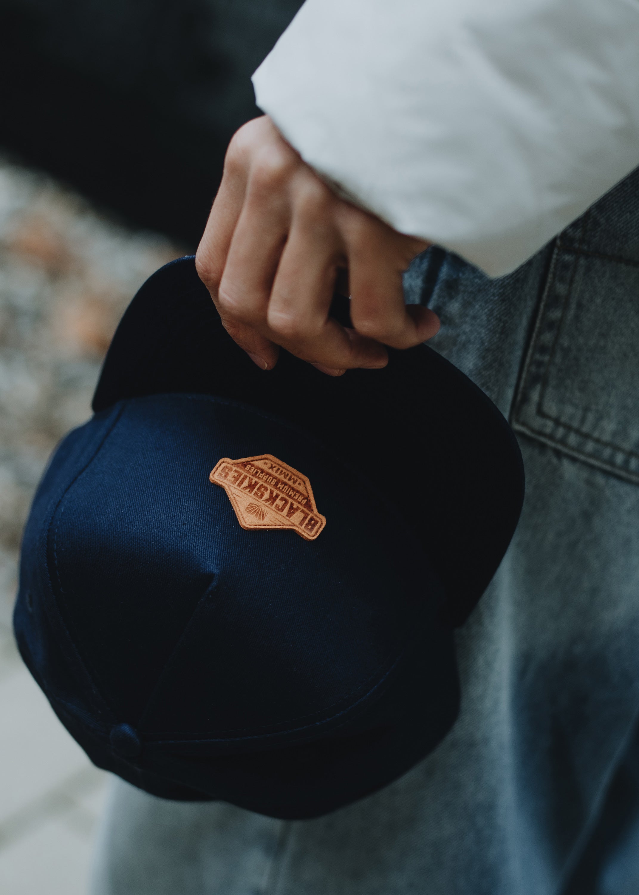 Essentials-Snapback-Cap-Navy-blue-Navy-blue-Brown-Model