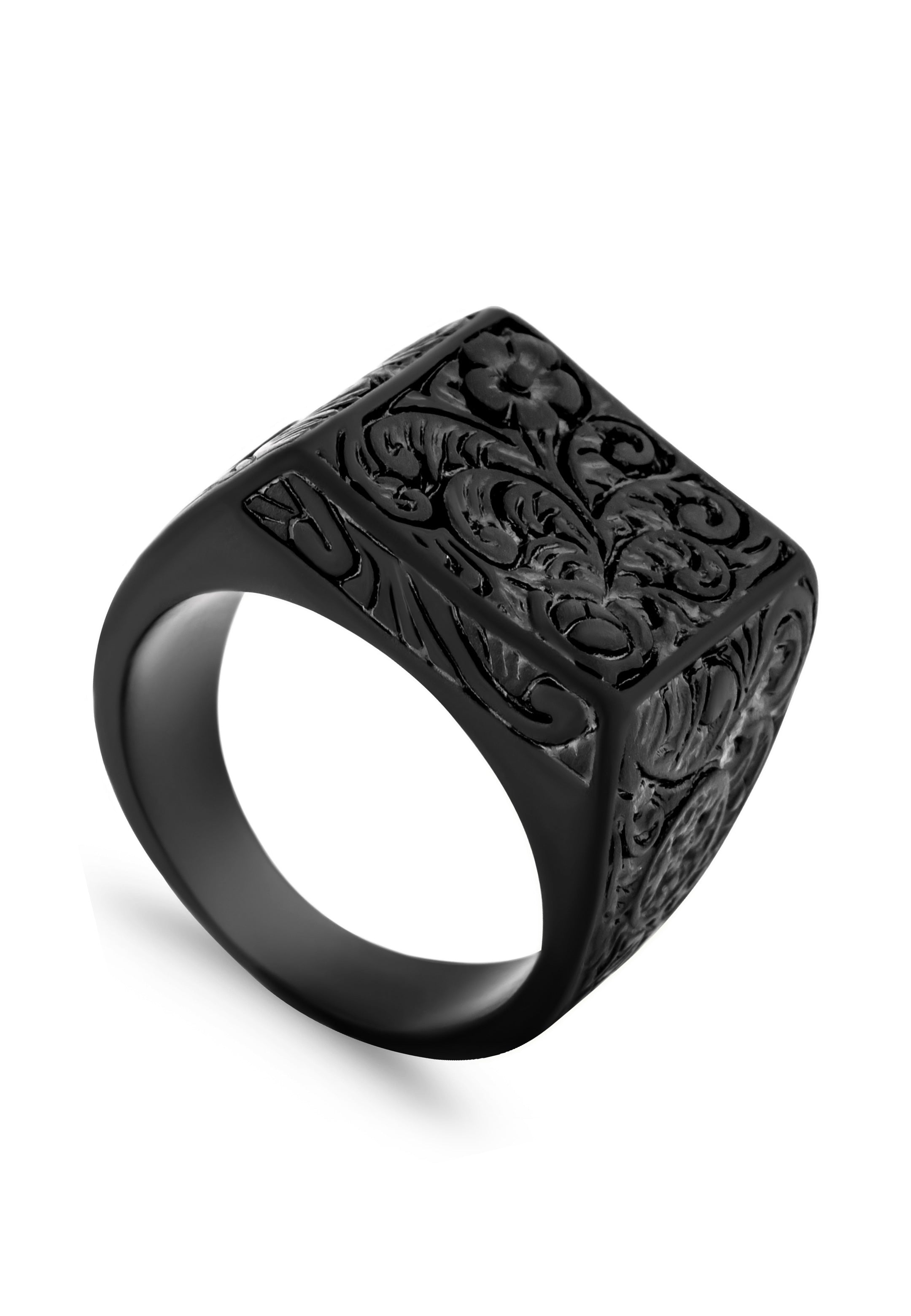 Floris-Ring-Matte-Black-Floral-Ornament-Up