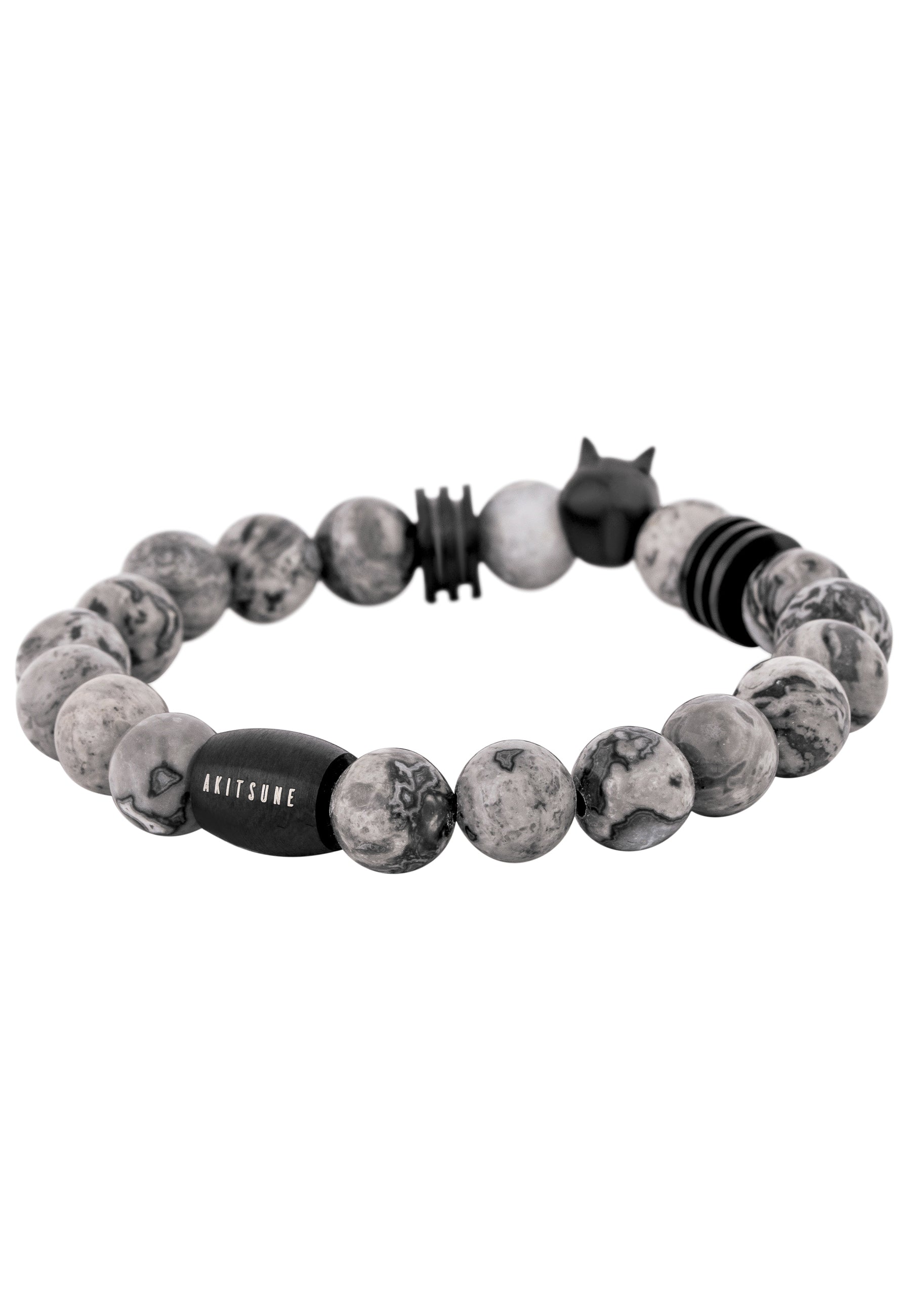 Obsidian-Bracelet-Matte-Black-Grey-Bead-Onyx-Back