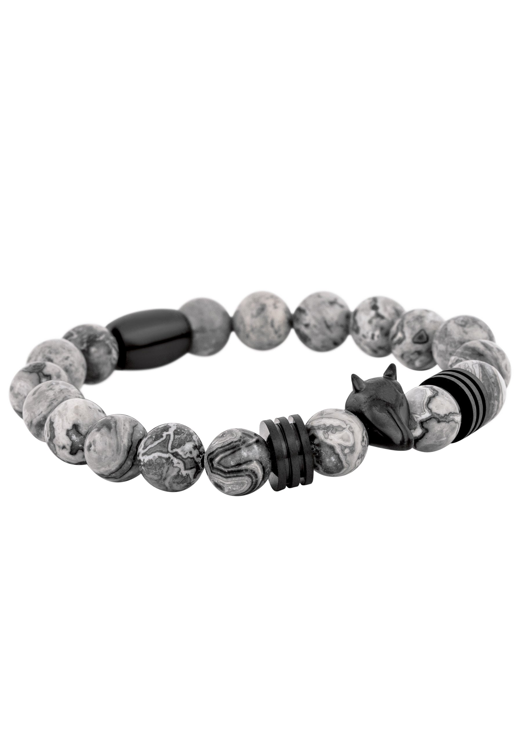 Obsidian-Bracelet-Matte-Black-Grey-Bead-Side