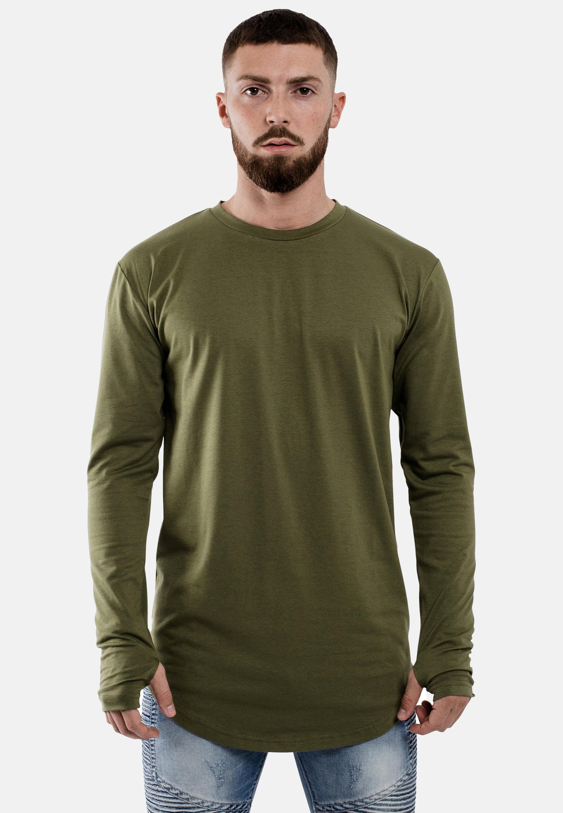 Oversize-Round-Longline-Longsleeve-T-Shirt-Olive