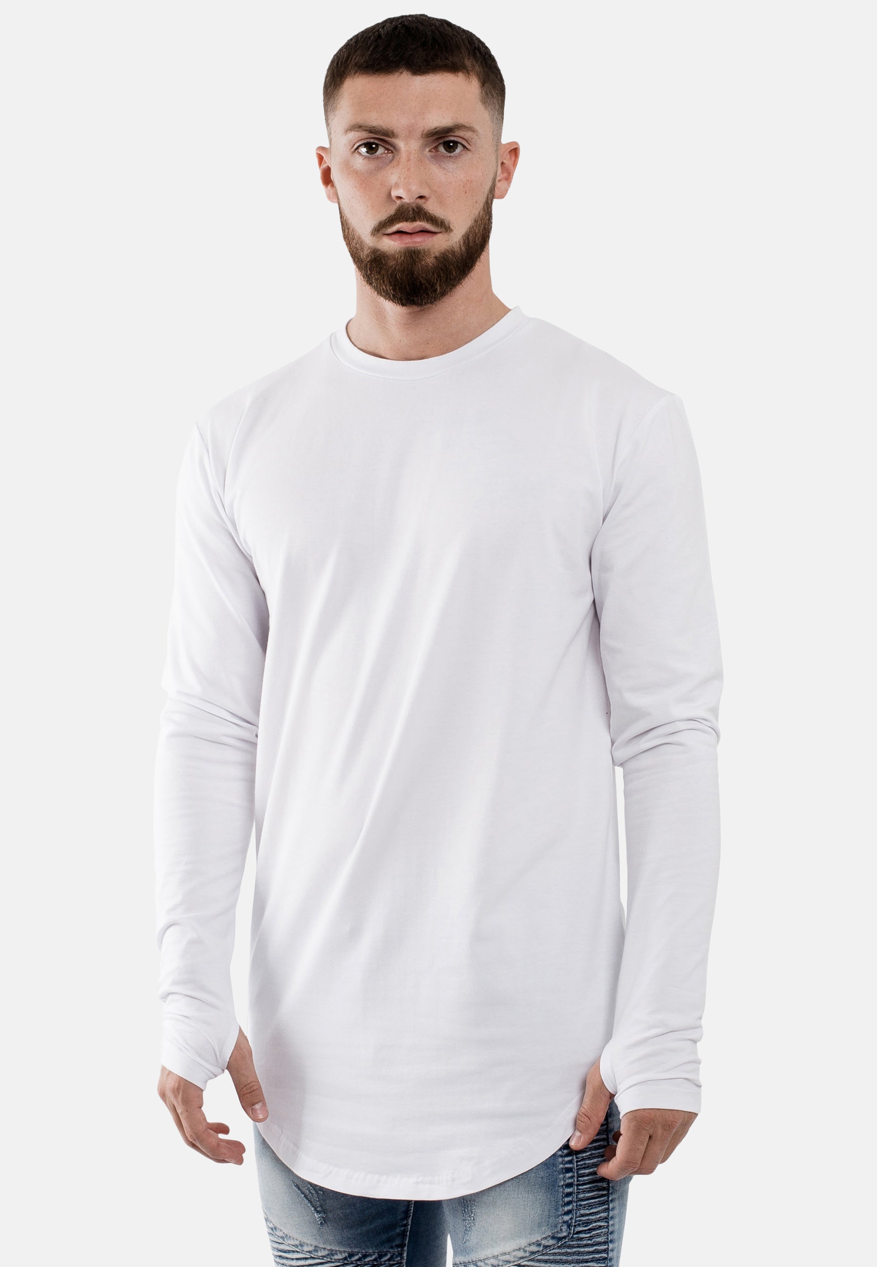 Oversize-Round-Longline-Longsleeve-T-Shirt-White-Thumbholes