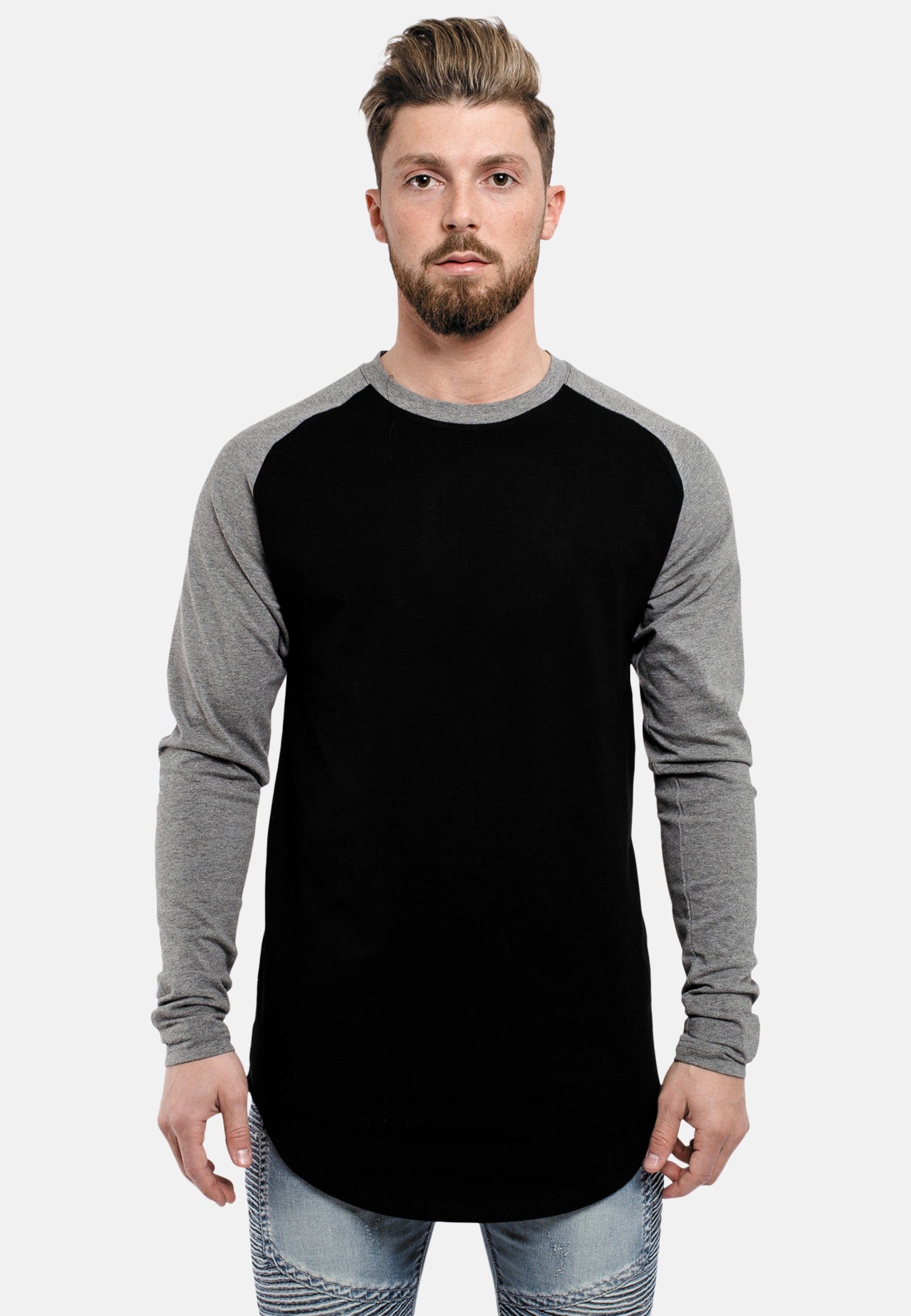 Oversized-Baseball-Shirt-Black-Grey