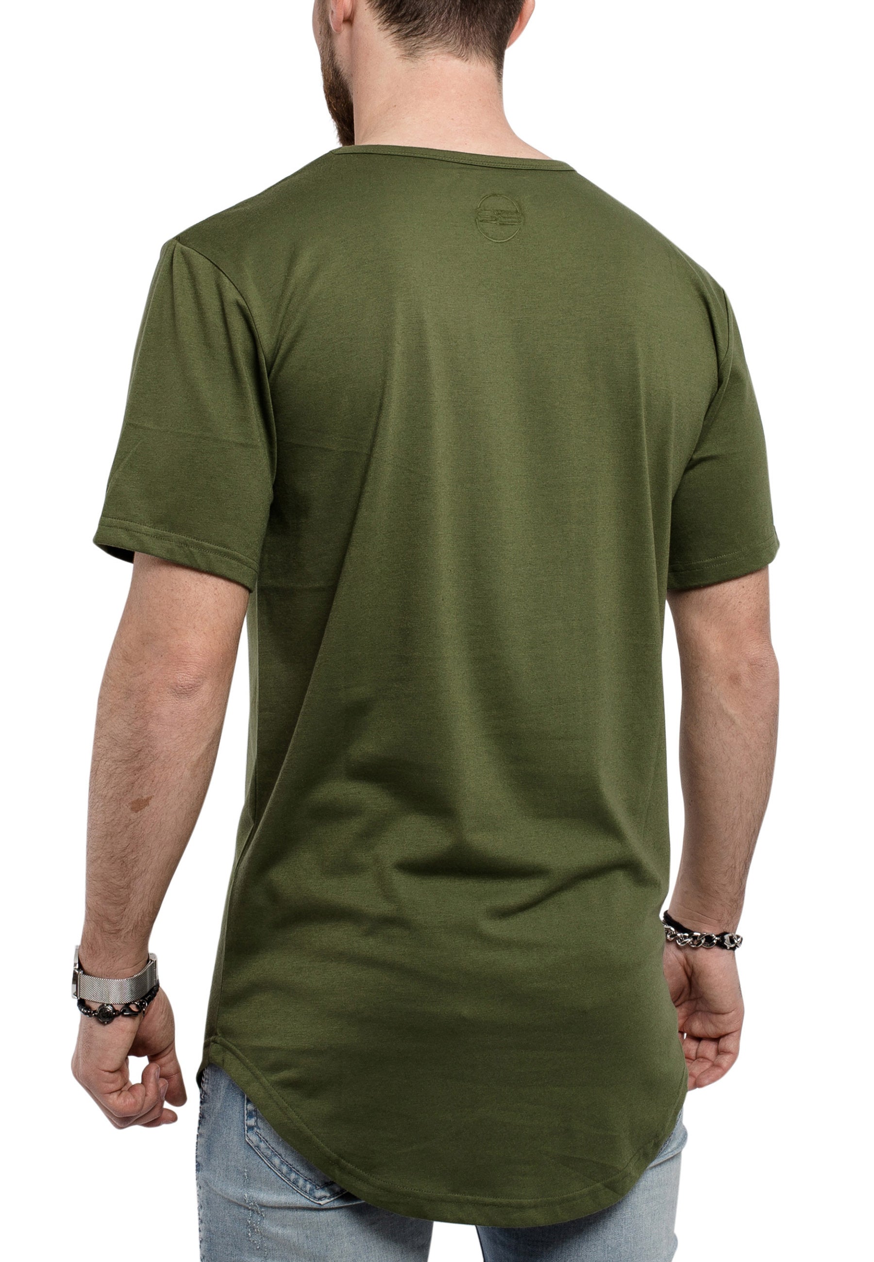 Oversized-Round-T-Shirt-Olive-Back-2